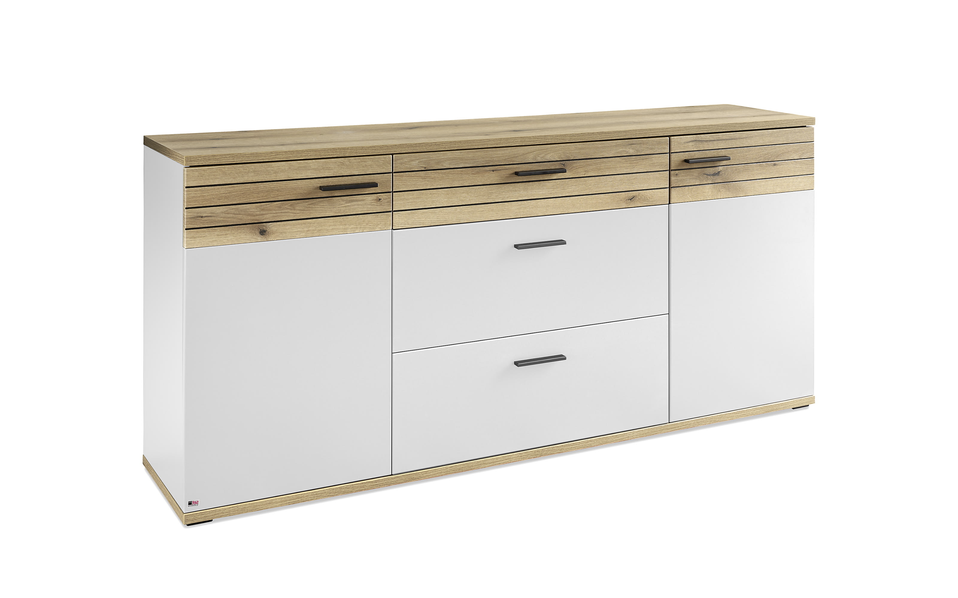 Sideboard QUINCY, grau/Eiche-Nachbildung