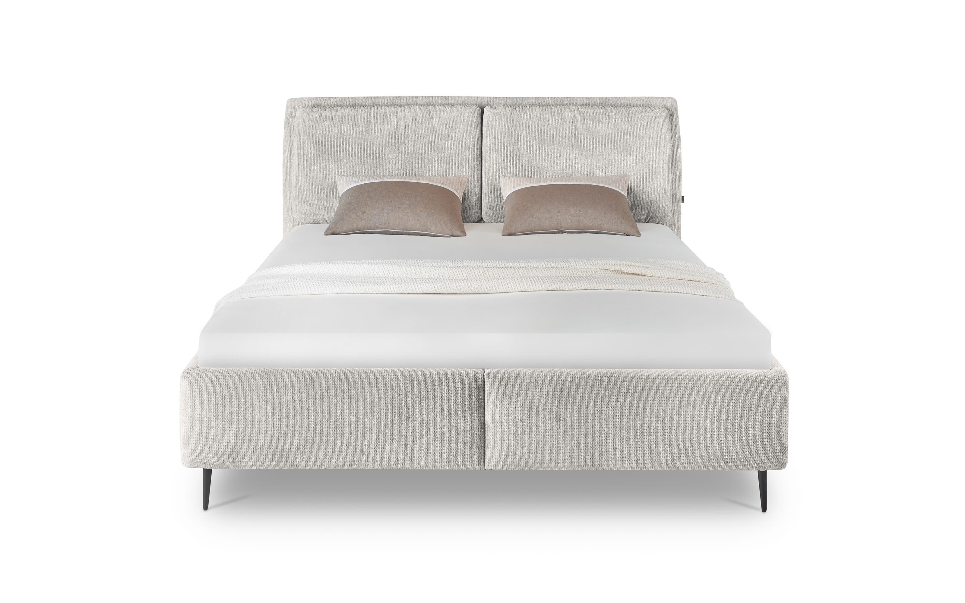 Polsterbett Bari, silber, 180 x 200 cm