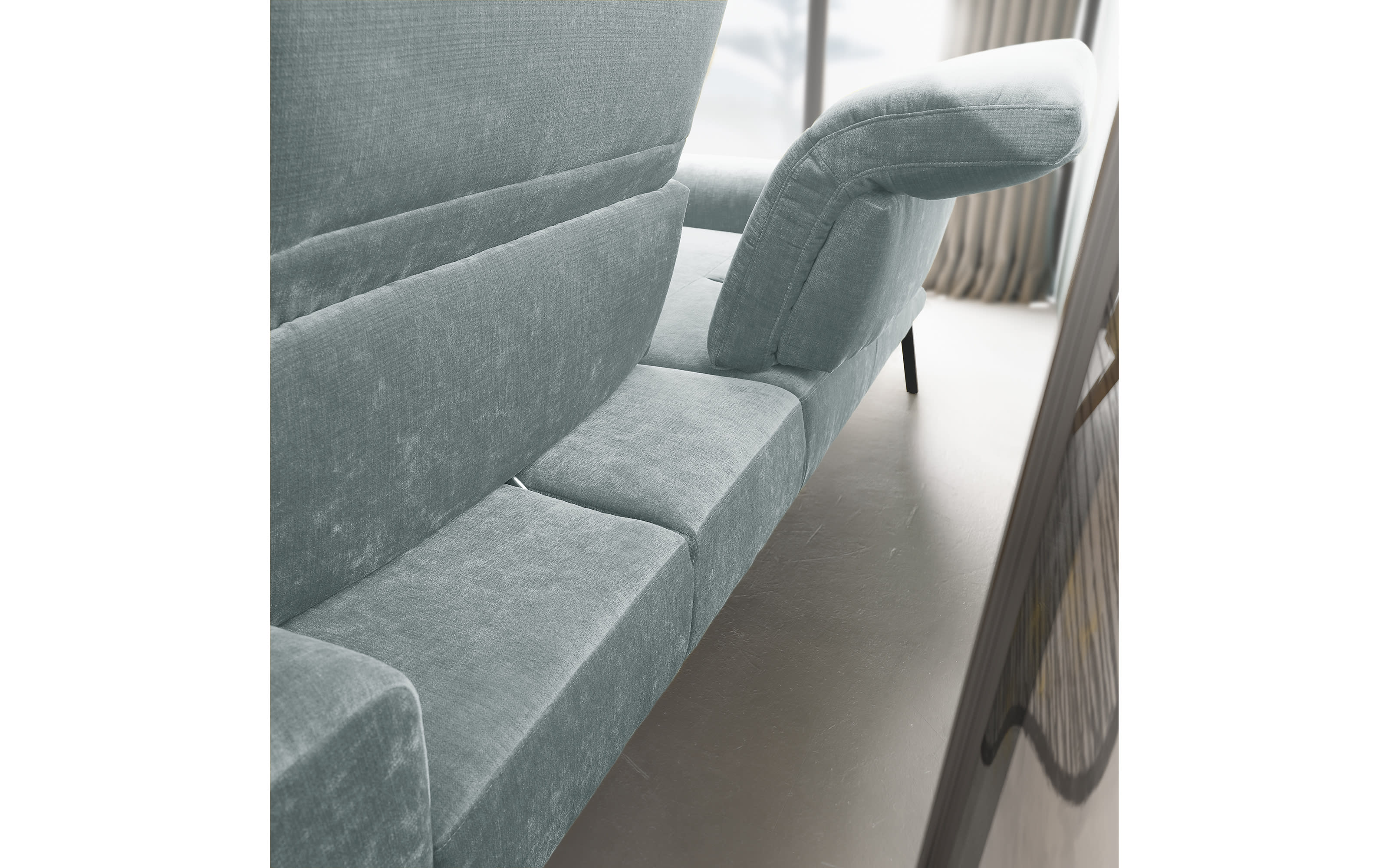 Sofa MR 4580, aqua, inkl. Funktionen