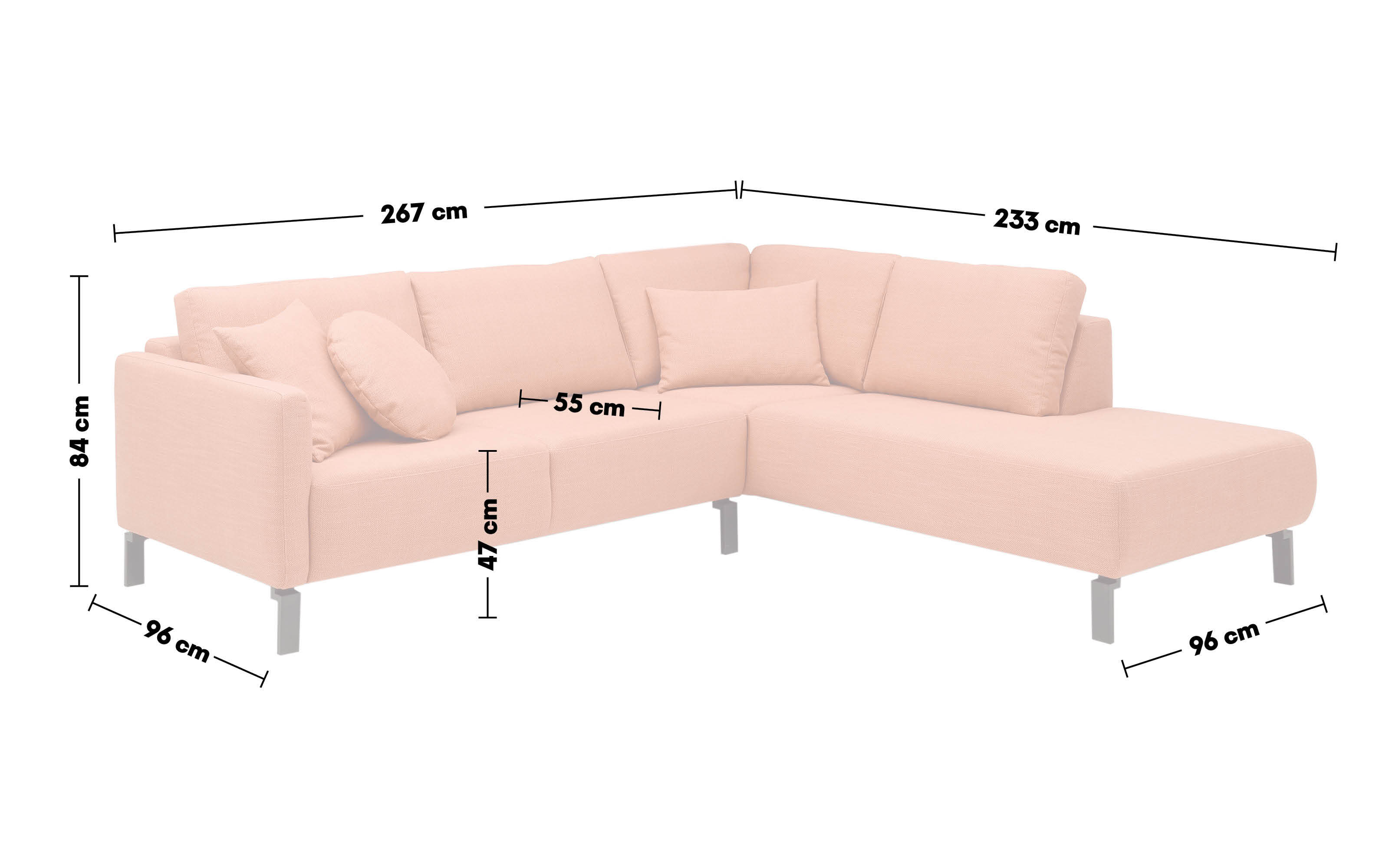 Wohnlandschaft MR 4530, orange