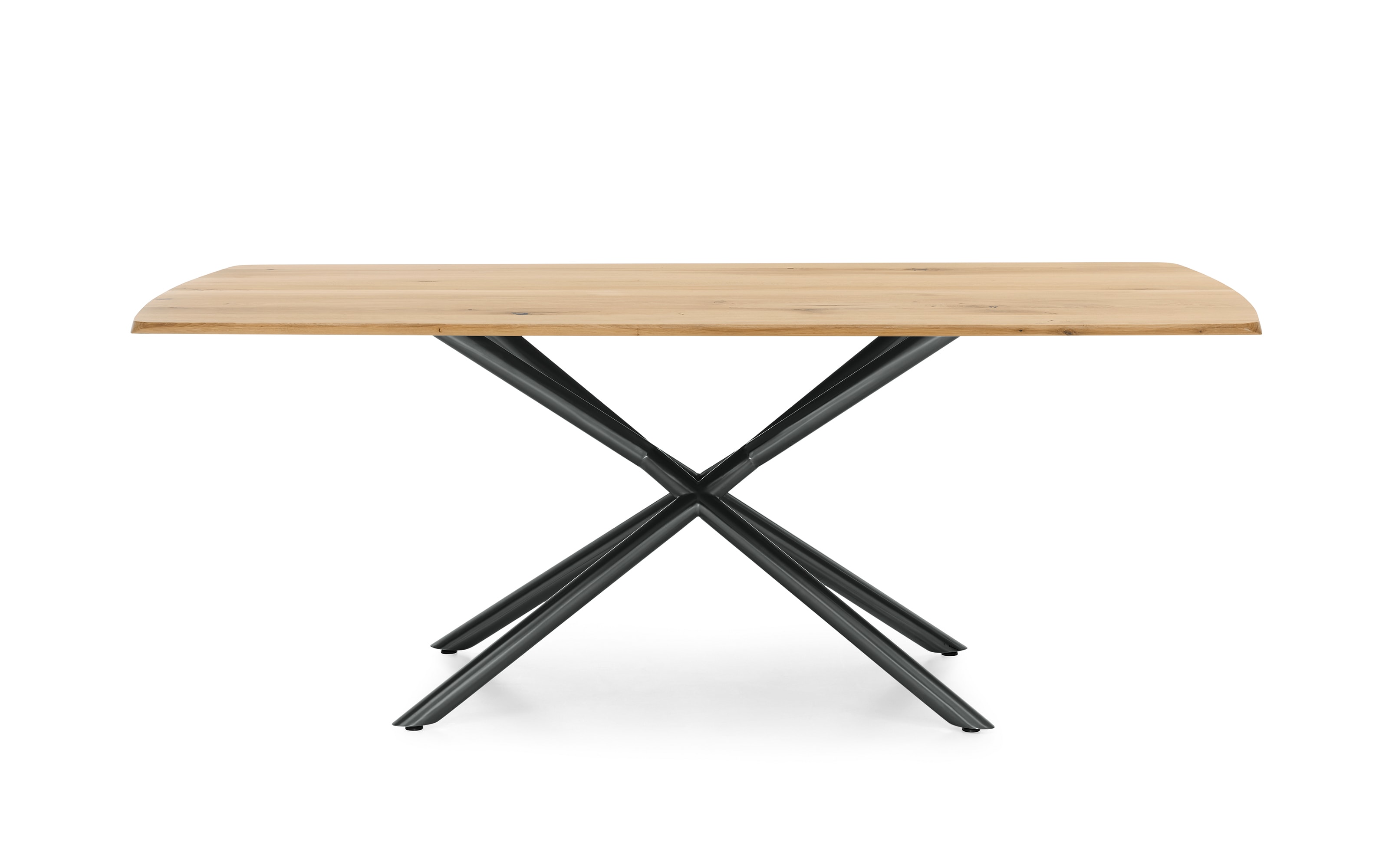 Esstisch Helmond, massive Wildeiche/schwarz