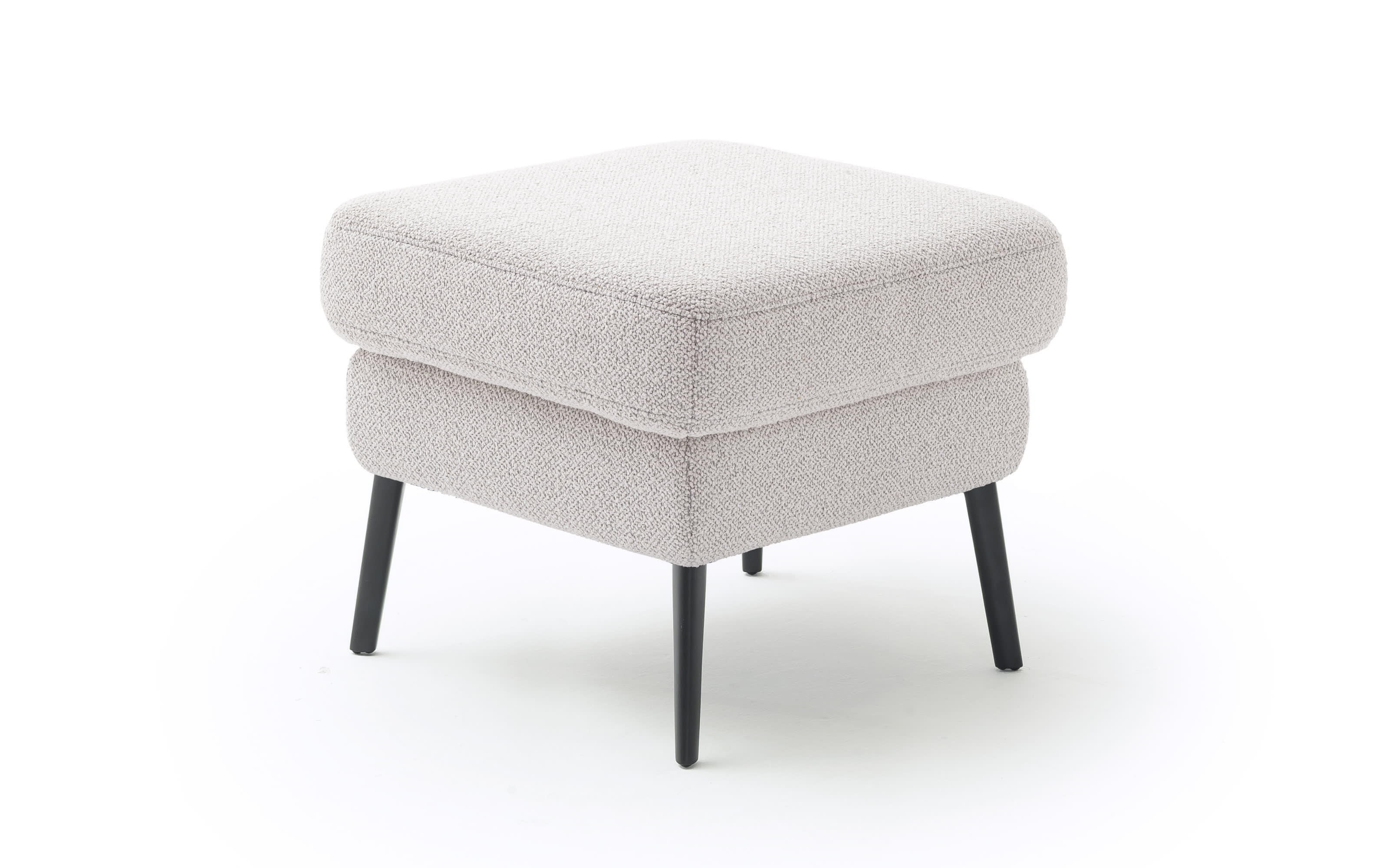 Hocker Amadeo, silber/beige