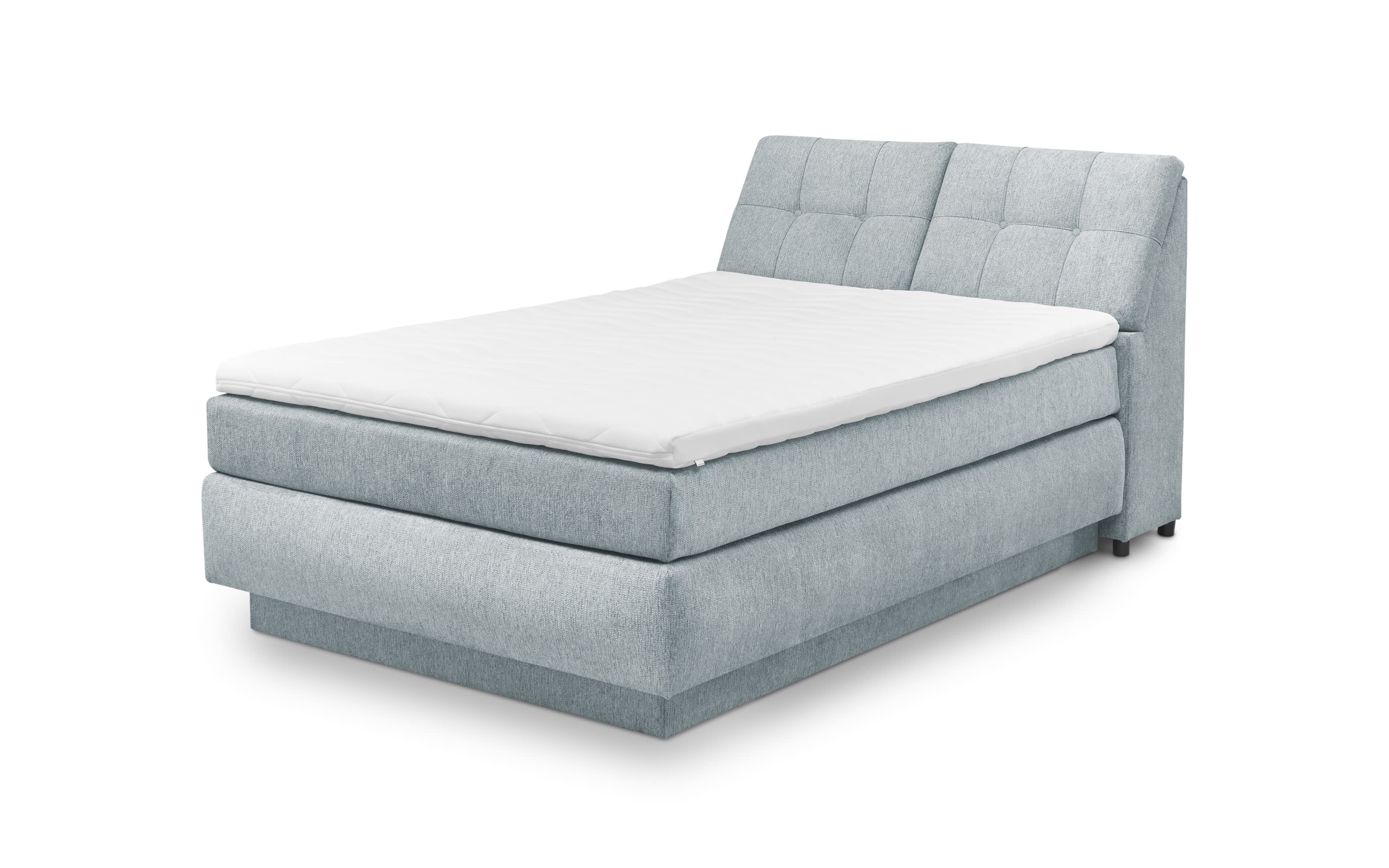 Boxspringbett Fairfield, hellblau, 140 x 200 cm