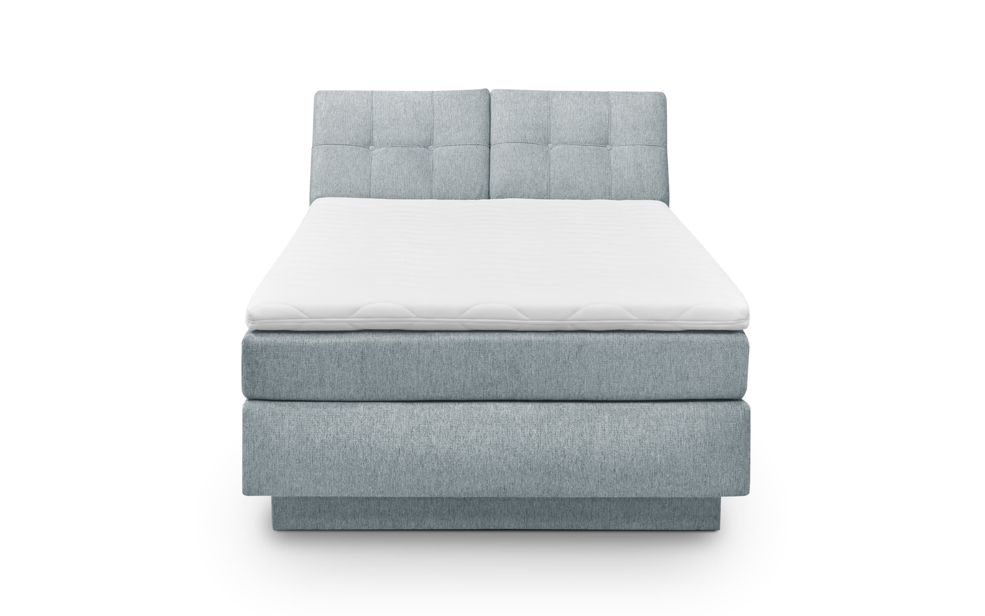 Boxspringbett Fairfield, hellblau, 140 x 200 cm