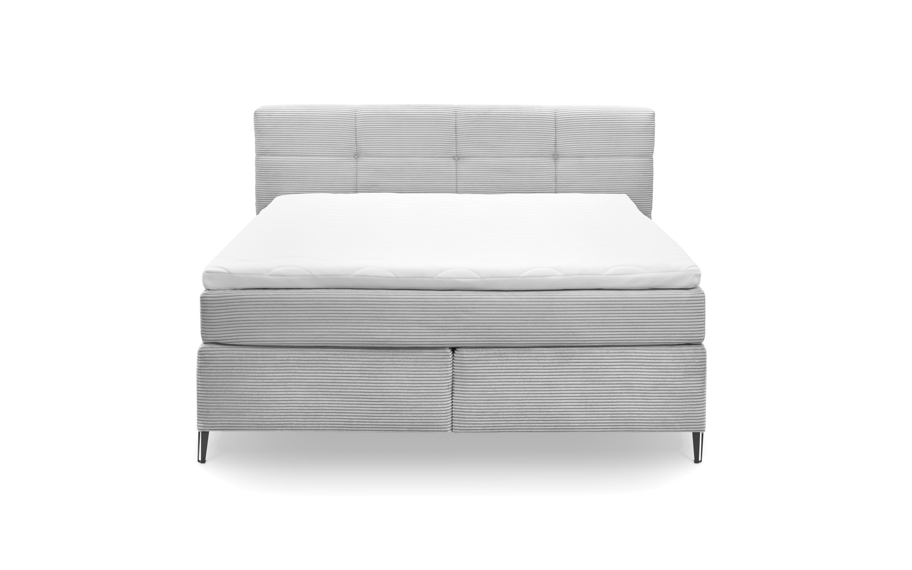 Boxspringbett Fairfield, hellgrau, 180 x 200 cm