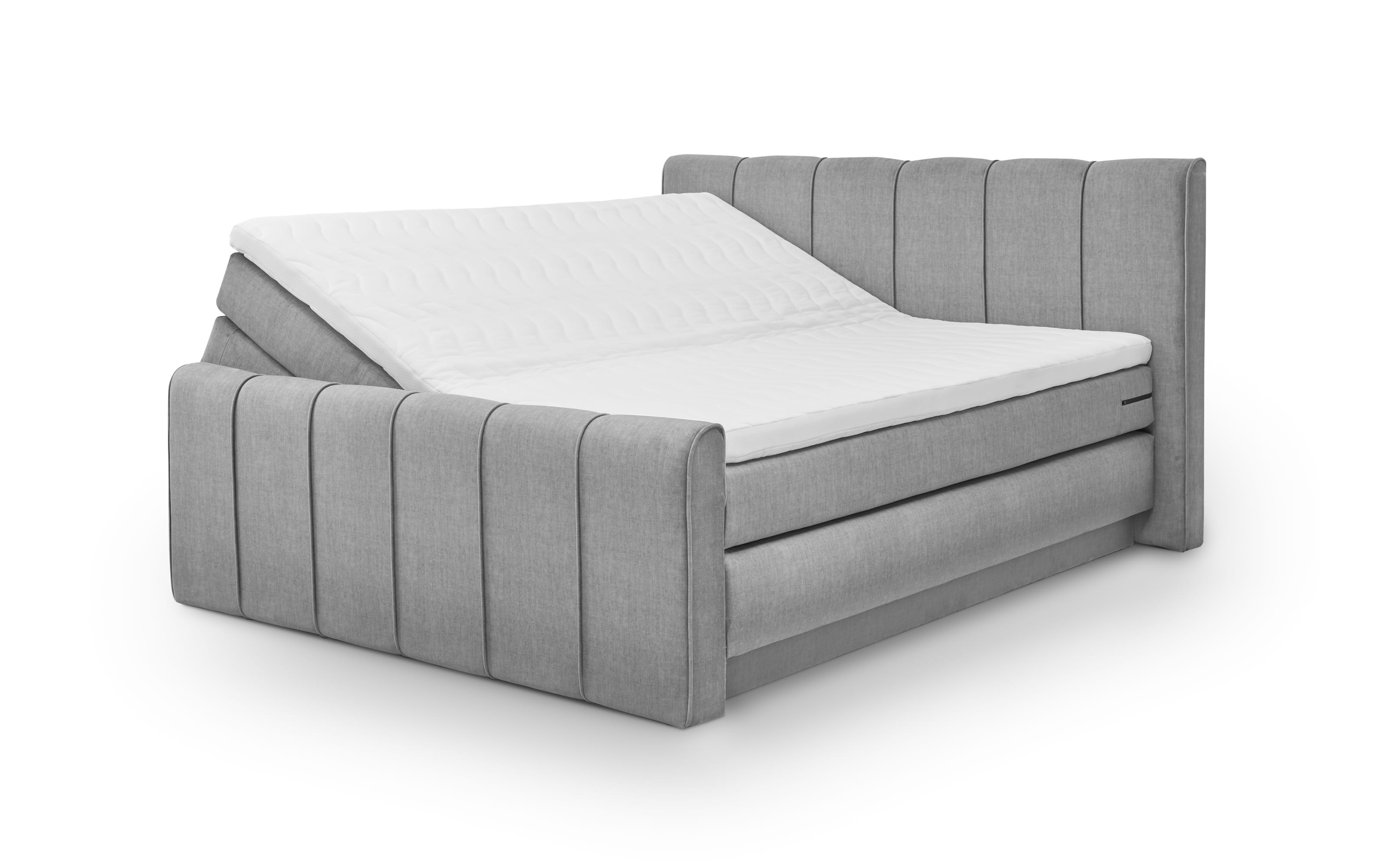 Boxspringbett Fairfield, grau, 180 x 200 cm