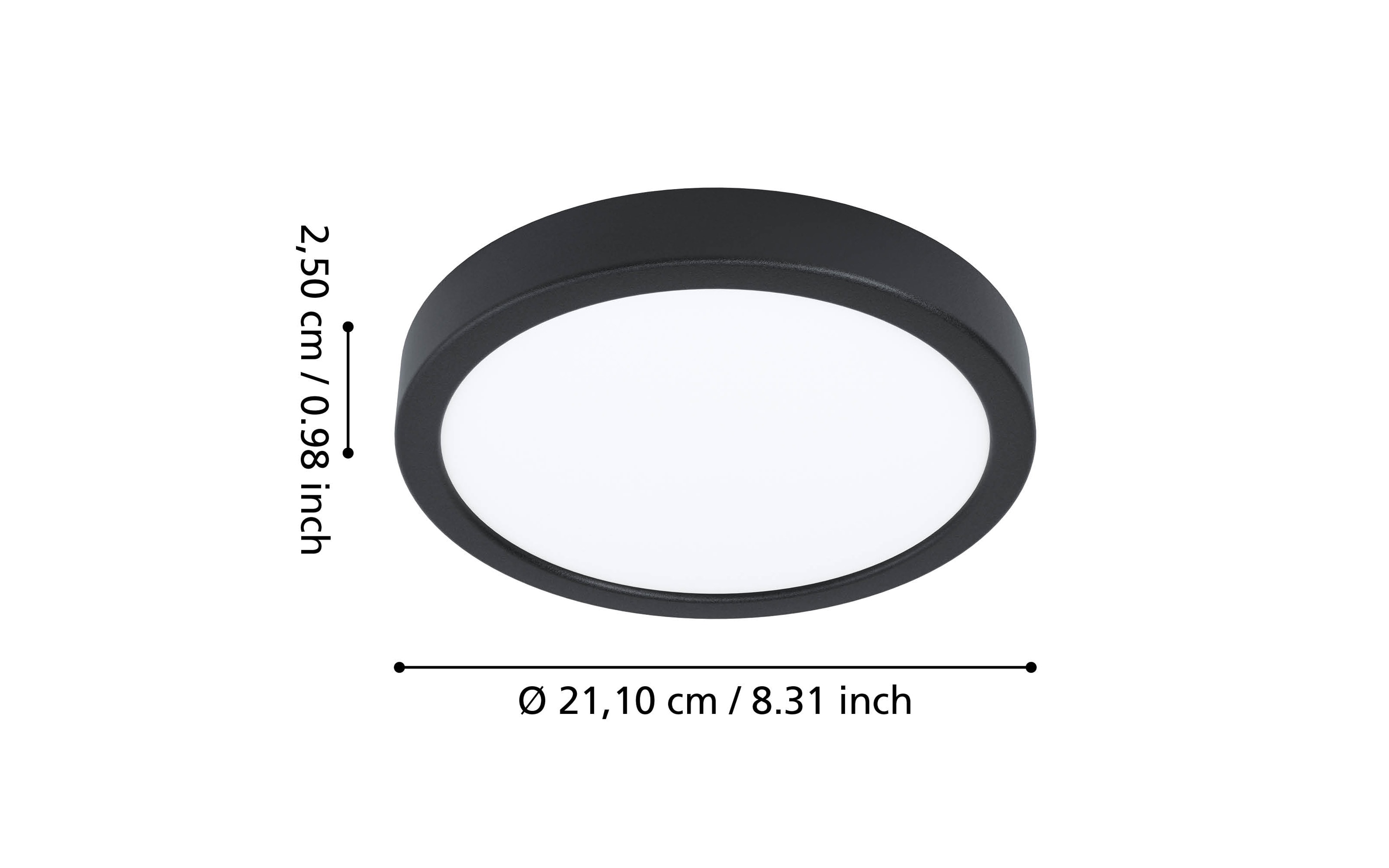 LED-Deckenleuchte Fueva 6, schwarz