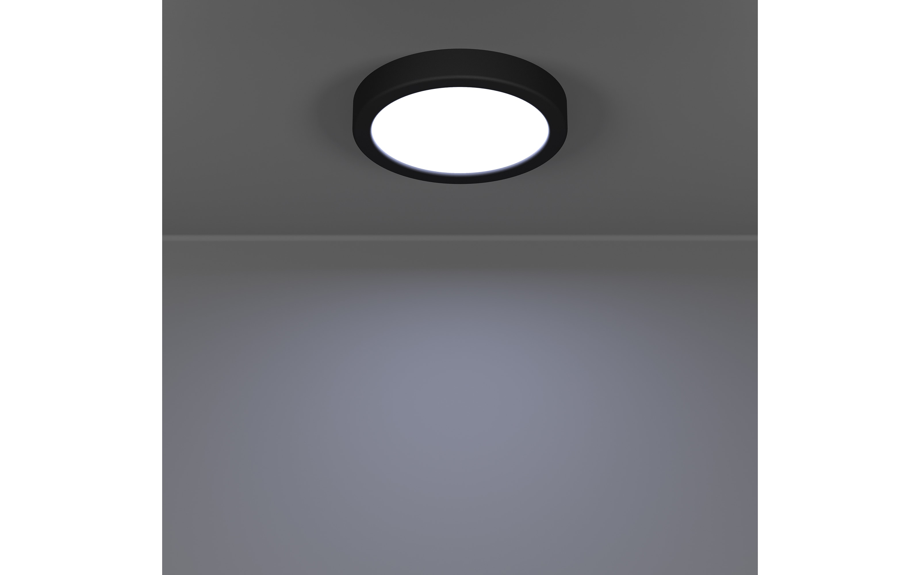 LED-Deckenleuchte Fueva 6, schwarz