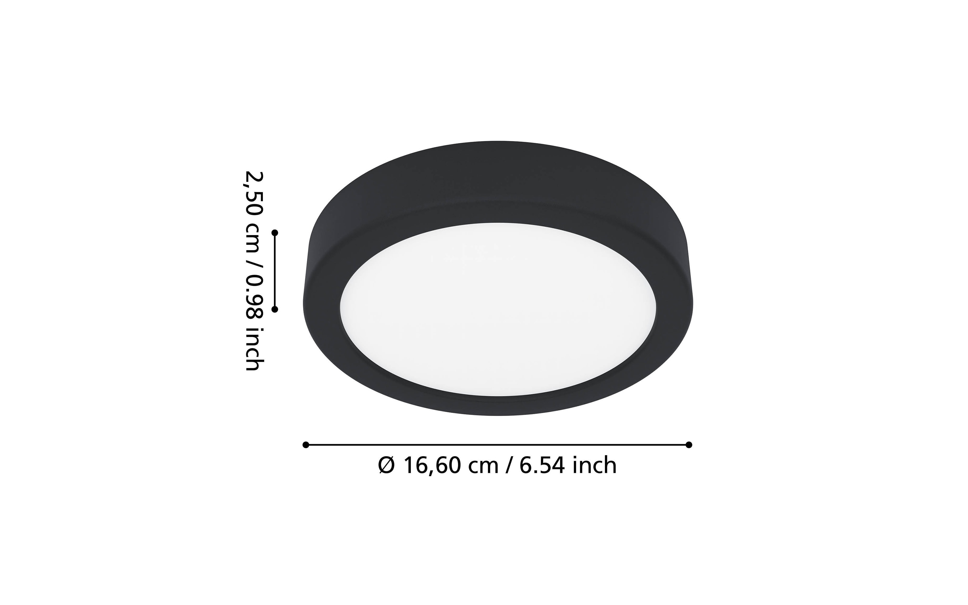 LED-Deckenleuchte Fueva 6, schwarz