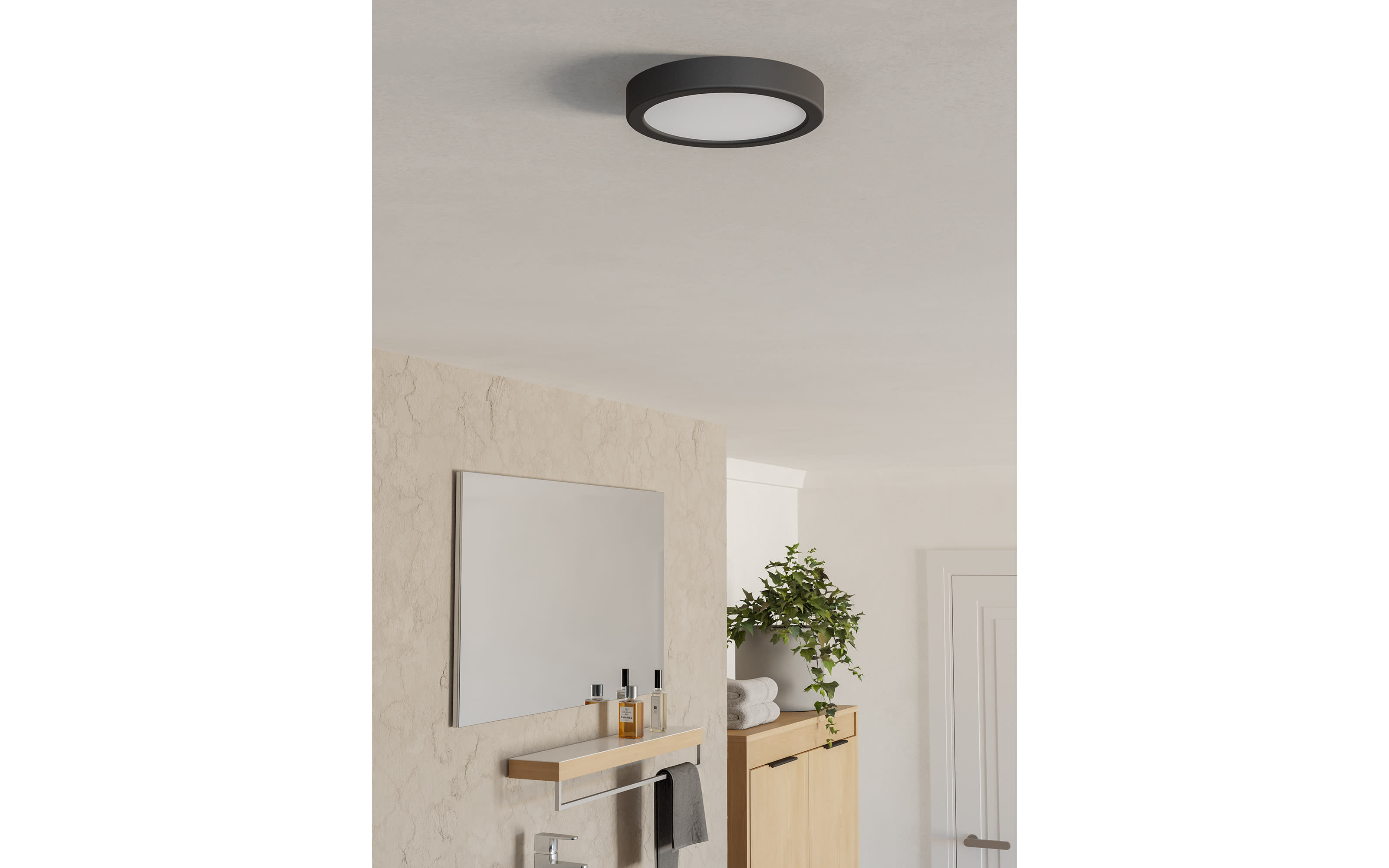 LED-Deckenleuchte Fueva 6, schwarz