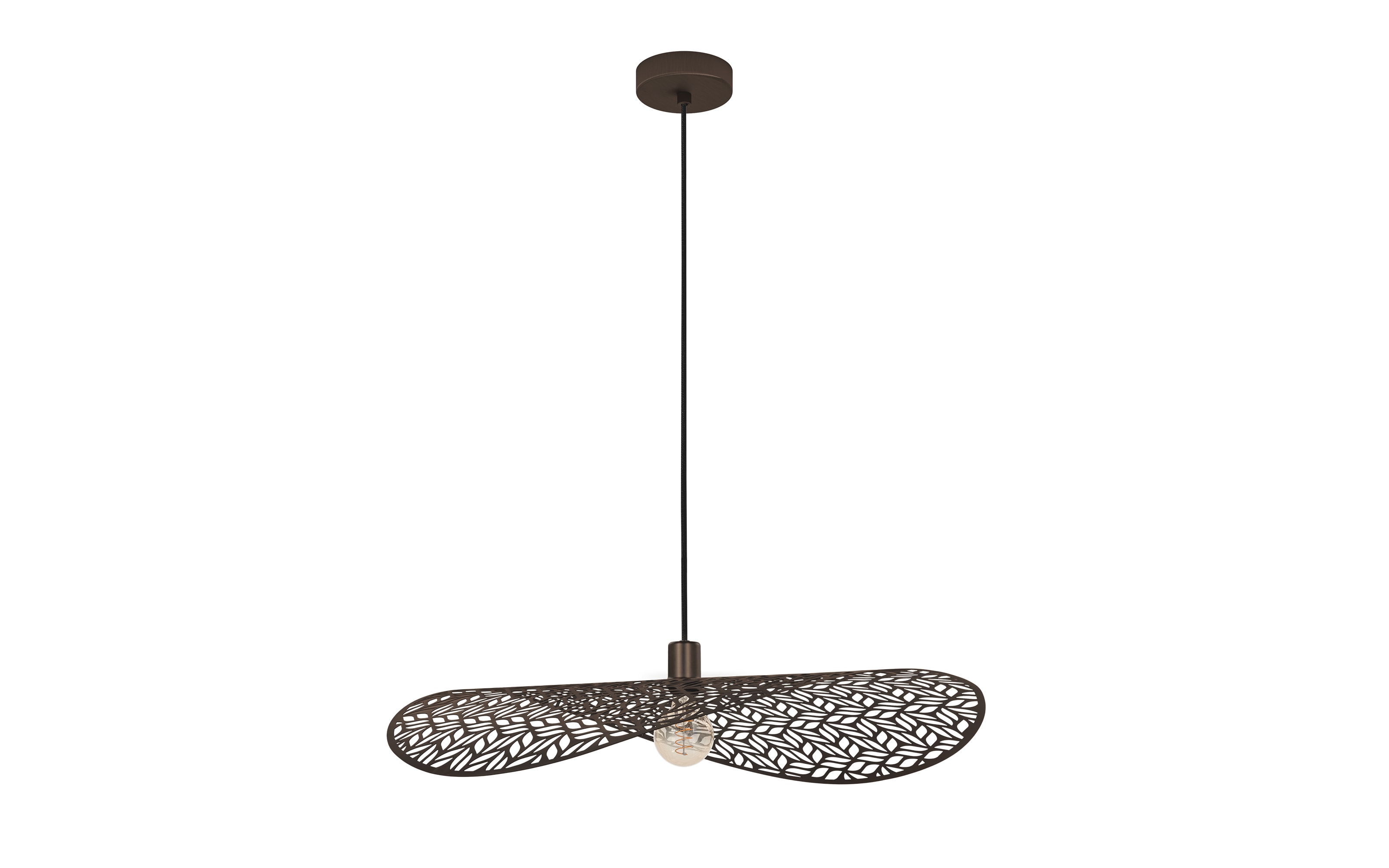 Pendelleuchte Swaby, bronze, 80 cm