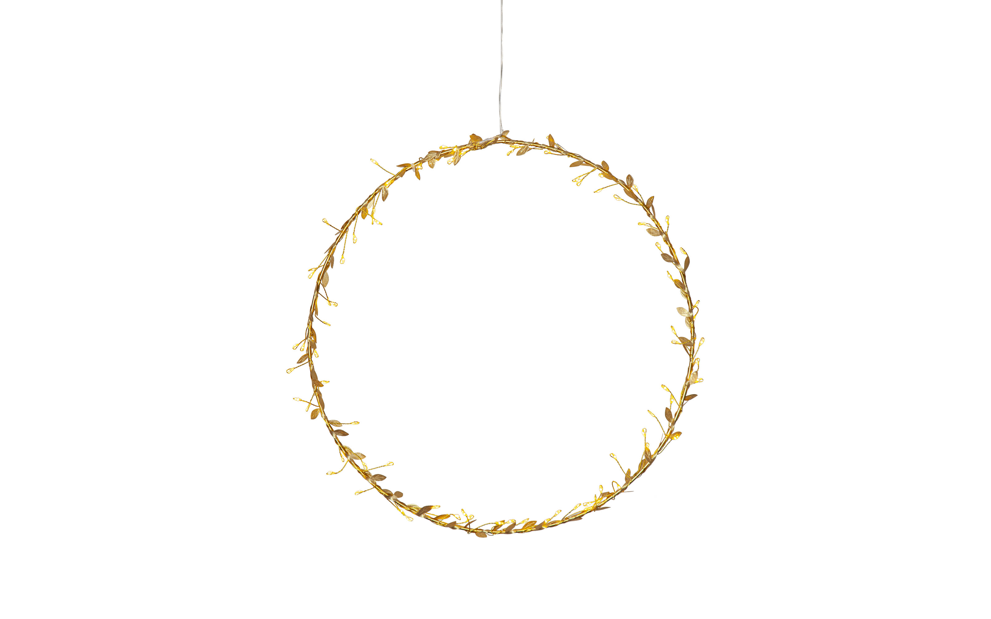 Kranz mit Beleuchtung Holiday, goldfarbig, 38 cm