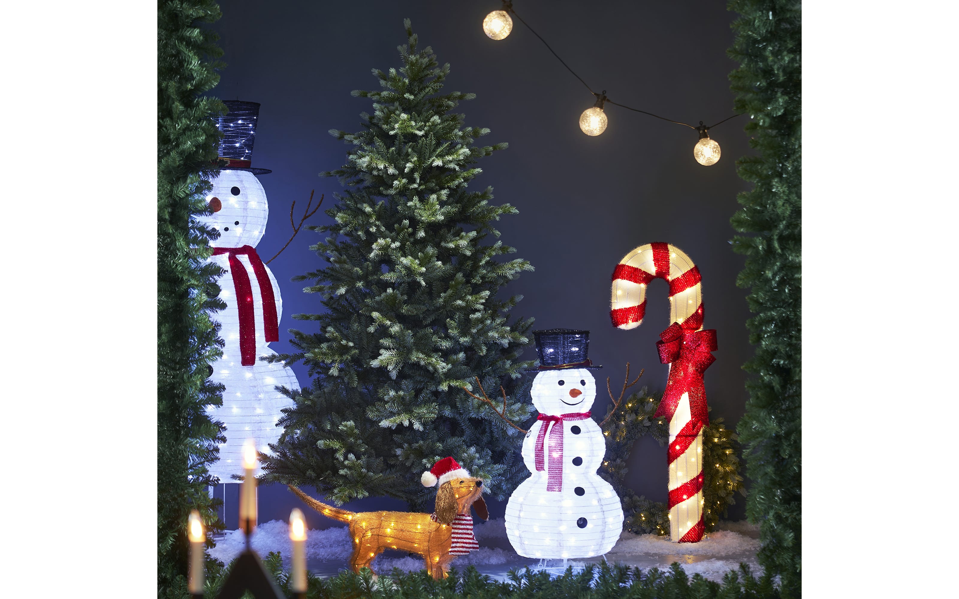 Stehleuchte Candycane, rot/weiß, 120 cm