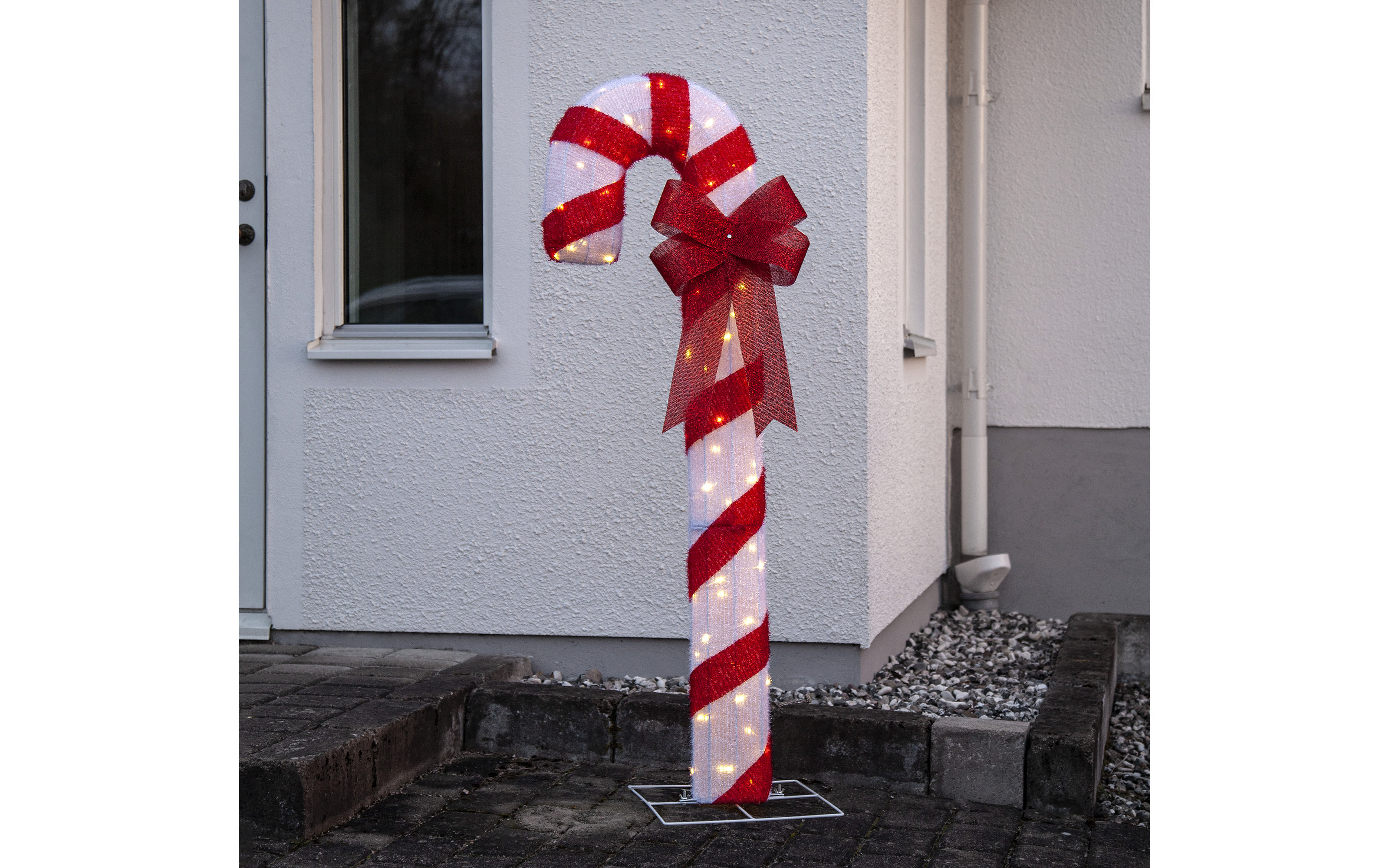 Stehleuchte Candycane, rot/weiß, 150 cm