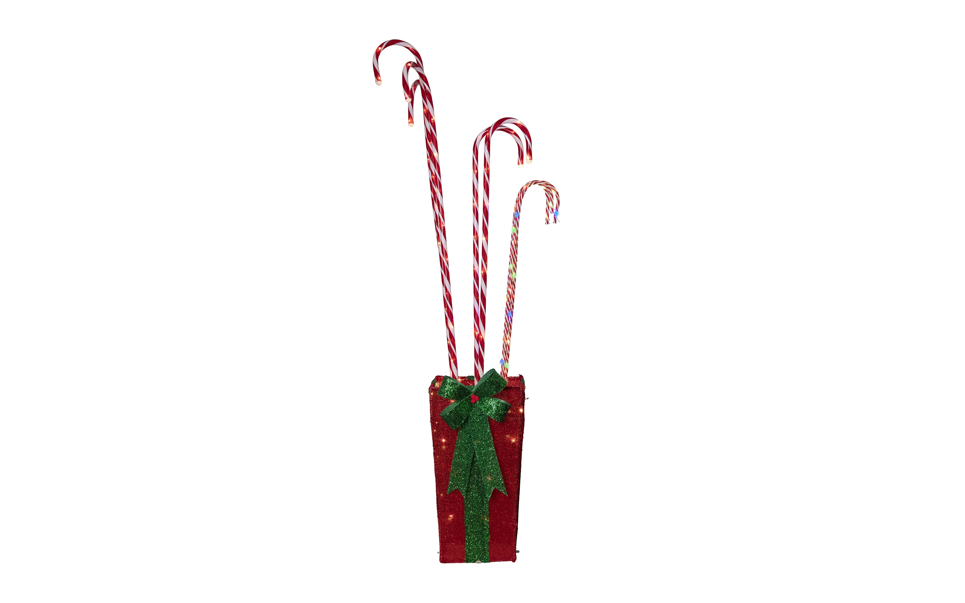 Stehleuchte Candycane in Box, rot/weiß