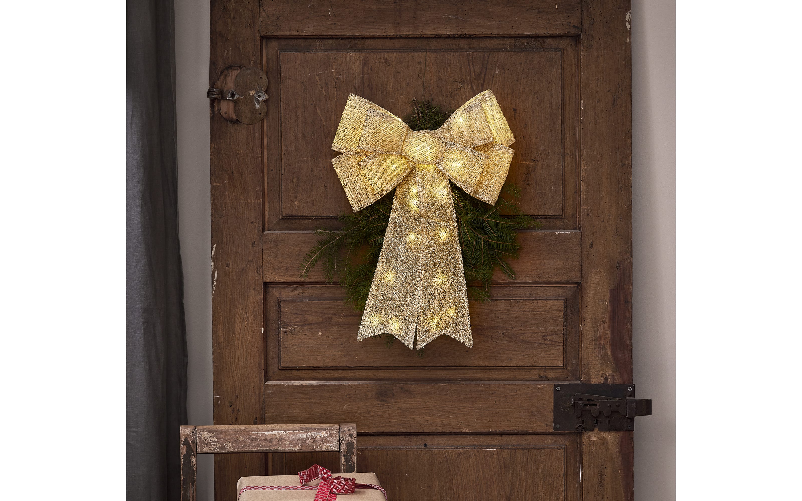 Schleife mit Beleuchtung Acro, goldfarbig