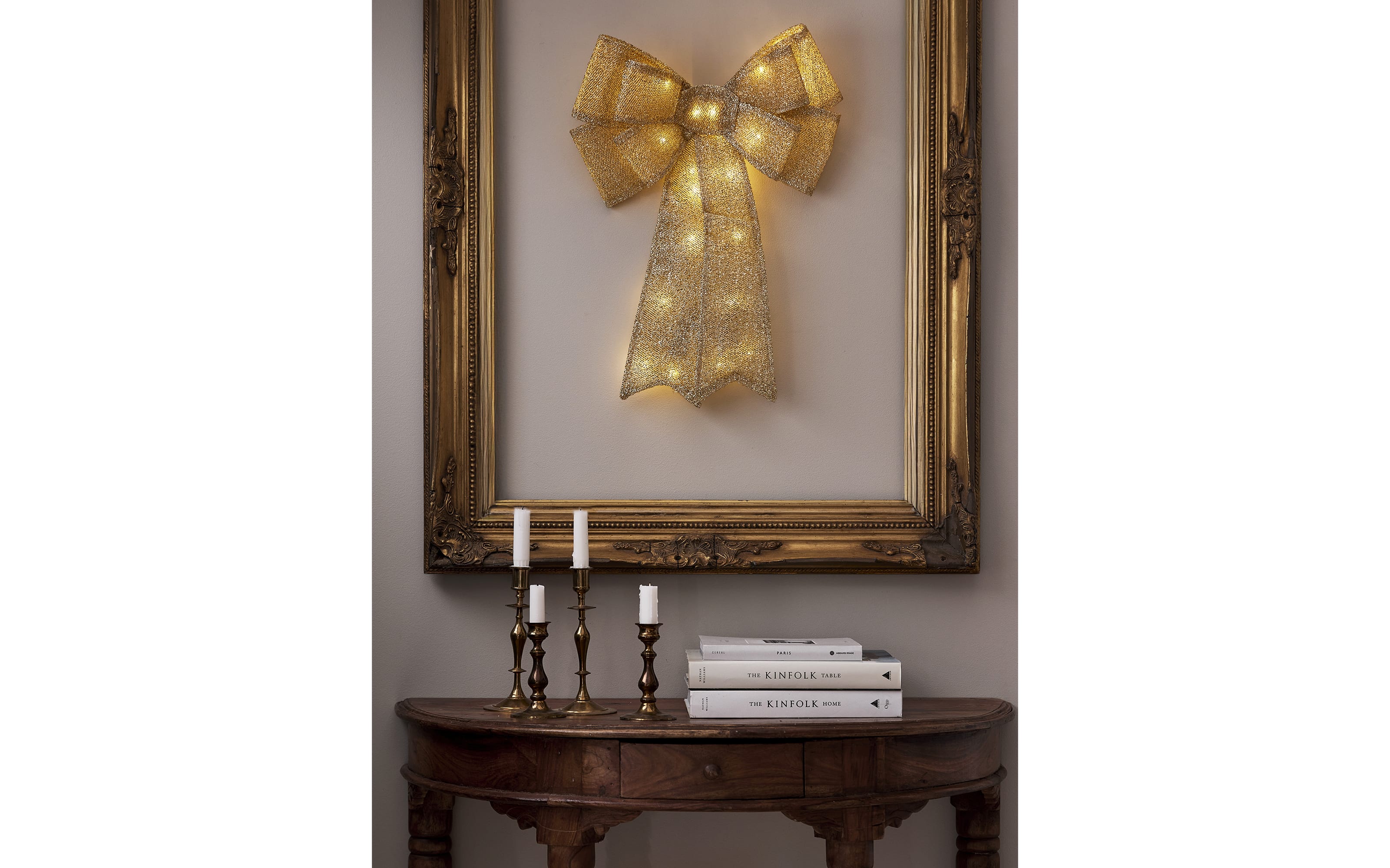 Schleife mit Beleuchtung Acro, goldfarbig