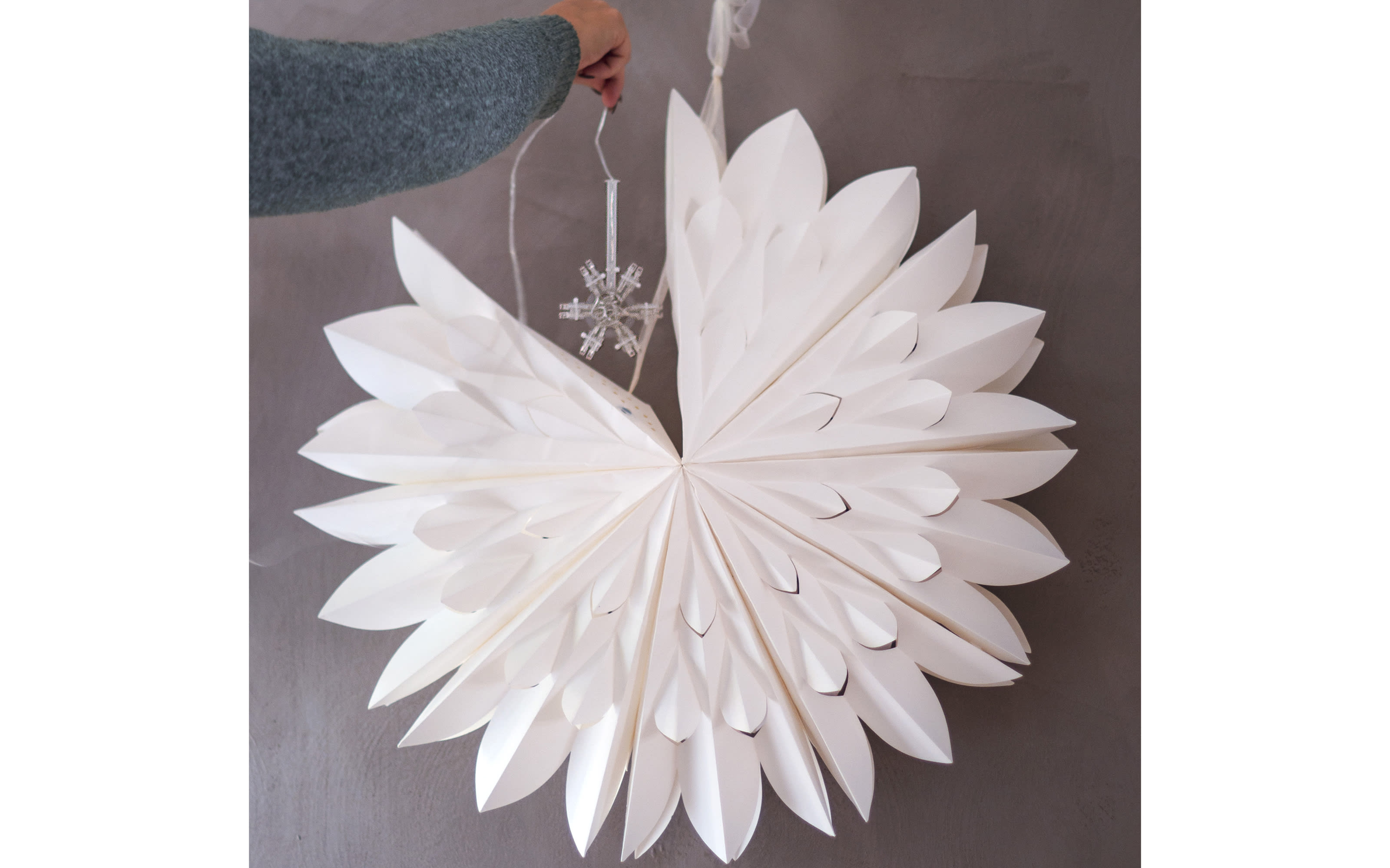 Lichterkette für Papiersterne Lighty, transparent, 150 cm