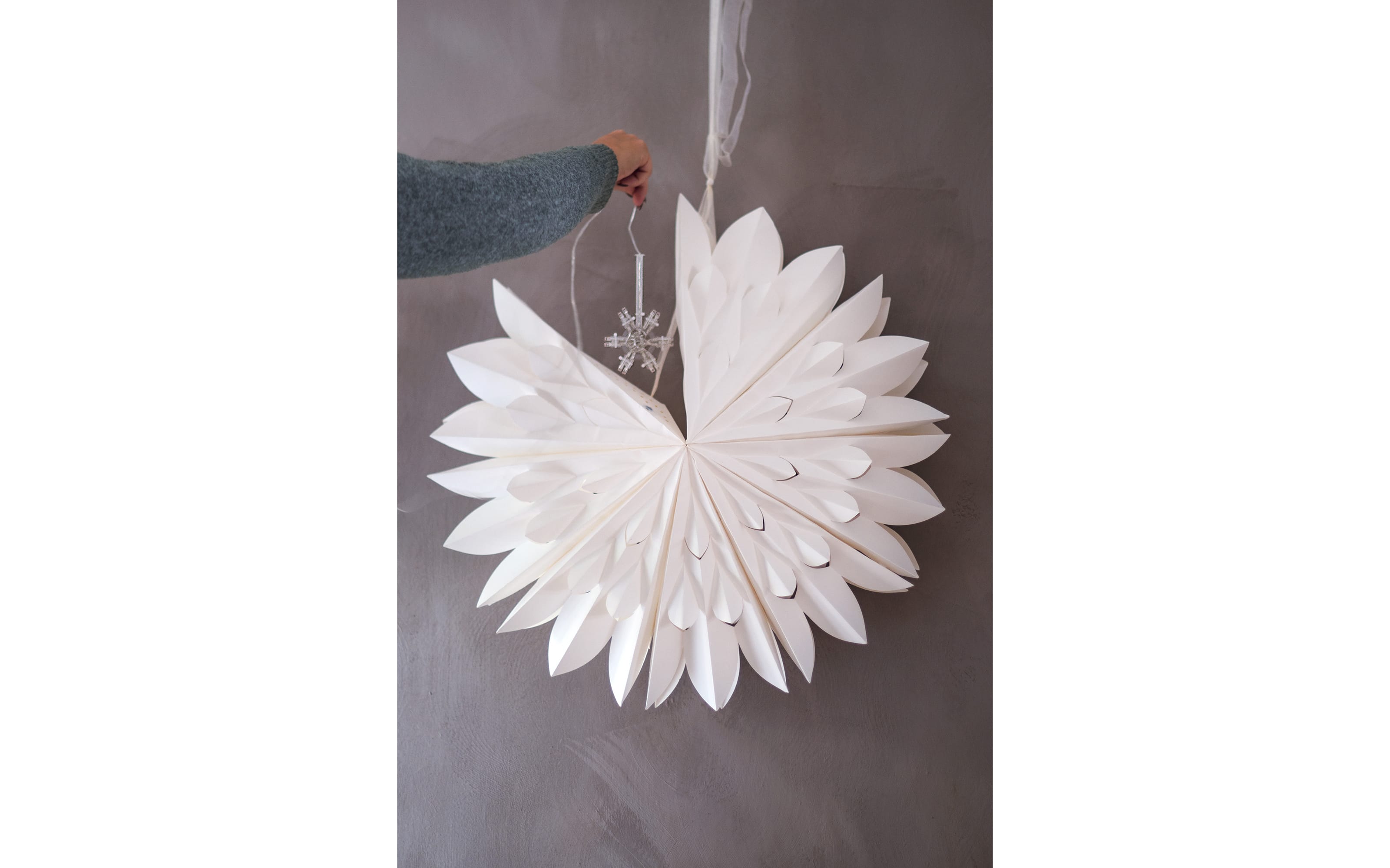 Lichterkette für Papiersterne Lighty, transparent, 150 cm