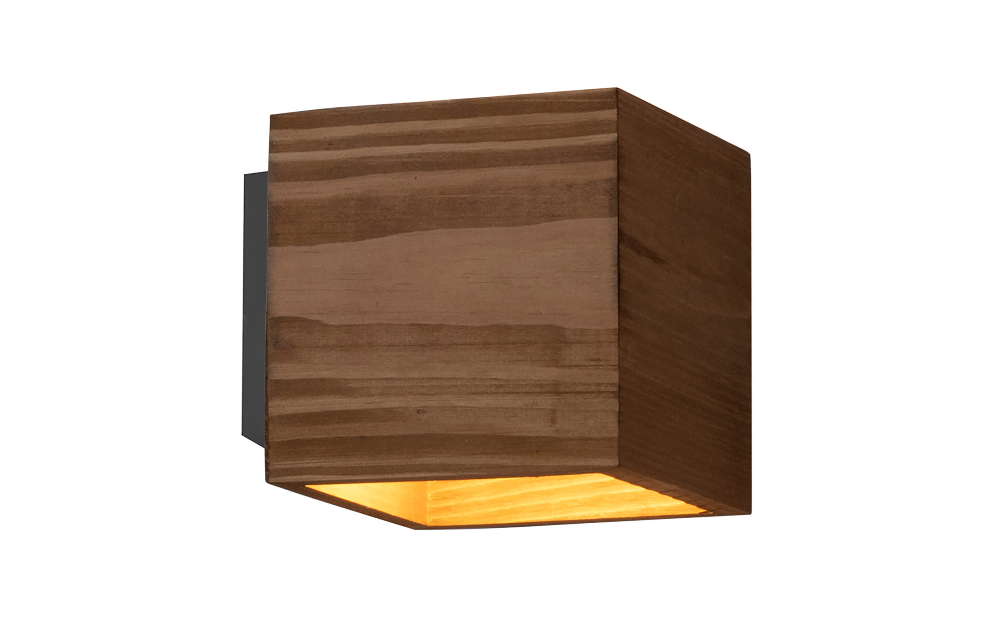 Wandleuchte Block Wood, Kiefer 11 cm gebeizt/schwarz, online Hardeck kaufen bei