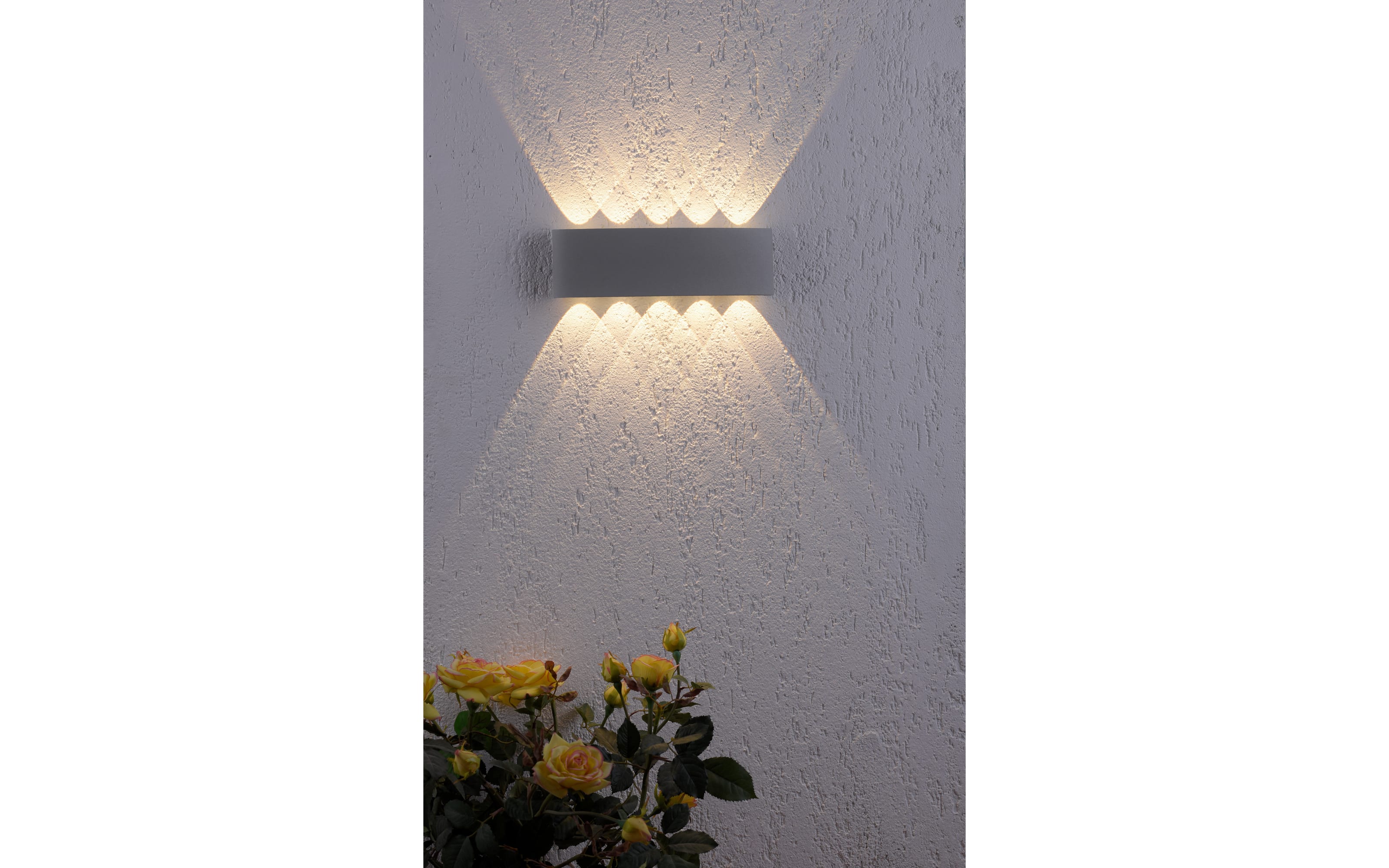 LED-Wandleuchte Carlo, silber, 10-flammig, 27 cm