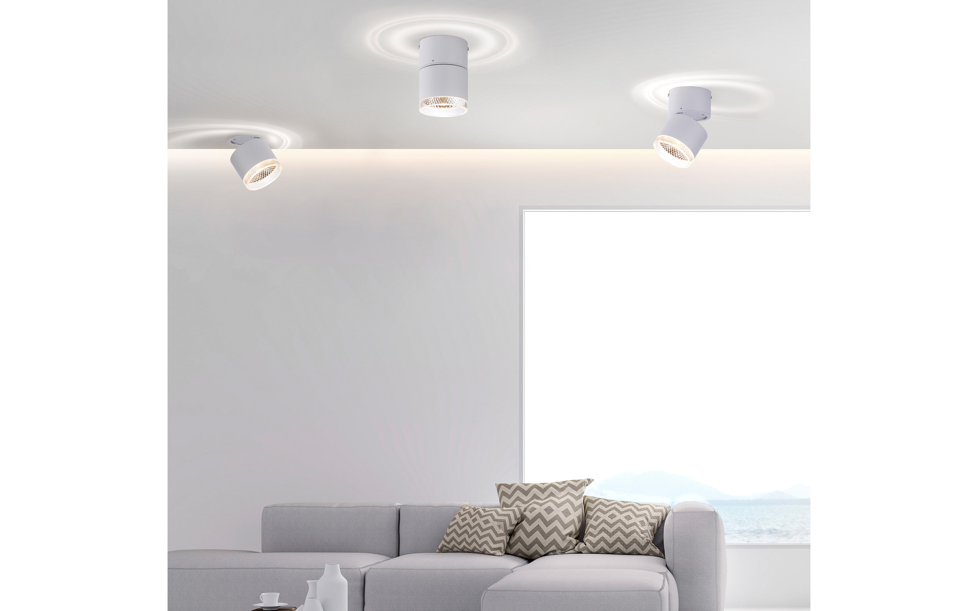 LED-Deckenleuchte Pure-Nola, weiß, 17 cm