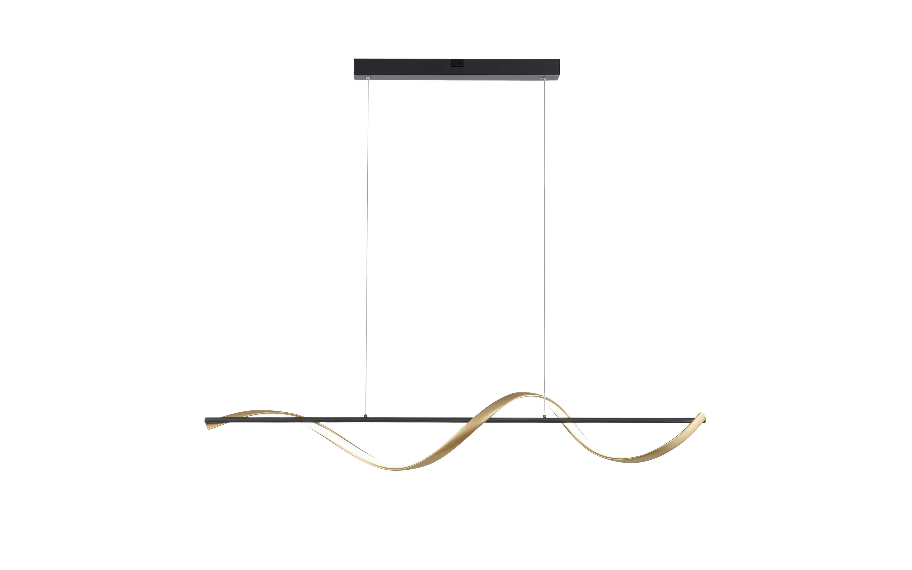 LED-Pendelleuchte Q-Swing, messing, 120 cm