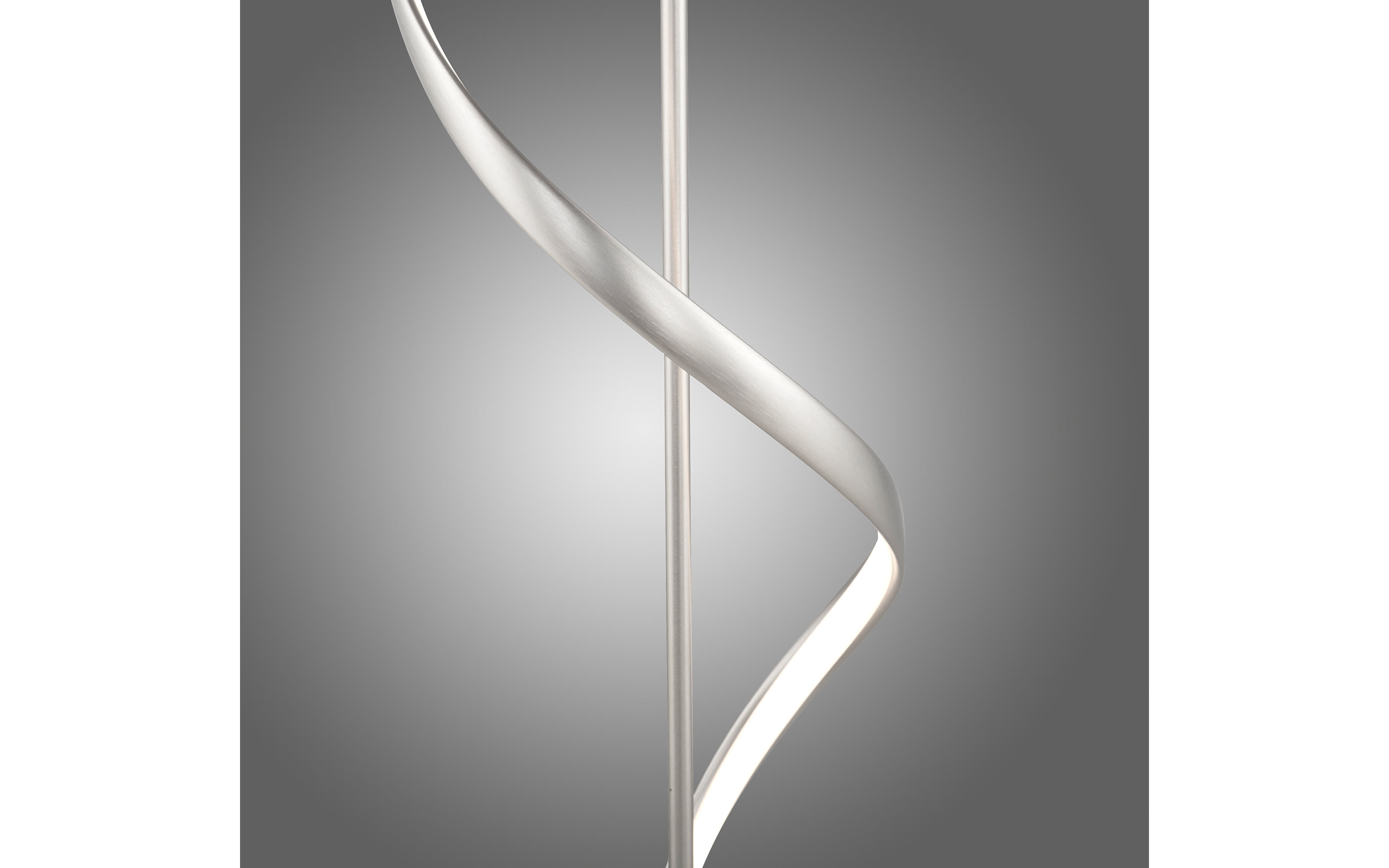 LED-Standleuchte Q-Swing, Stahlfarbig, 141 cm
