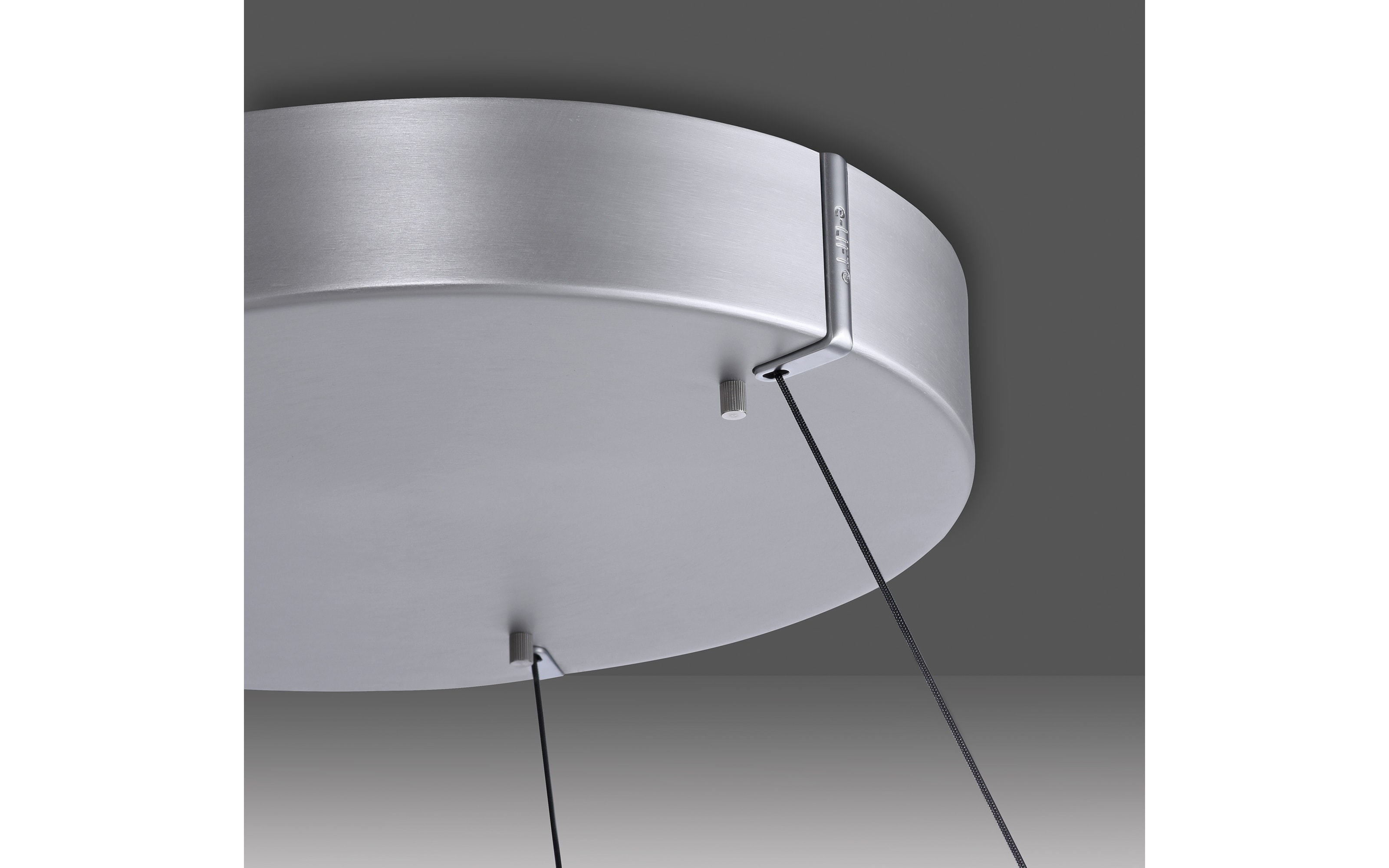 LED-Pendelleuchte Pure E-Clipse, aluminiumfarbig, 240 cm
