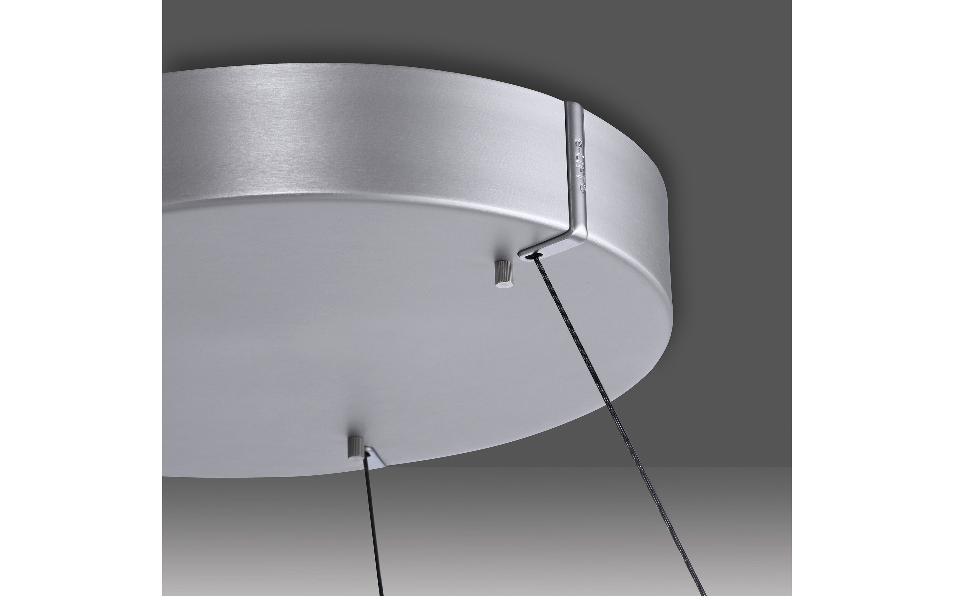 LED-Pendelleuchte Pure E-Clipse, aluminiumfarbig, 240 cm
