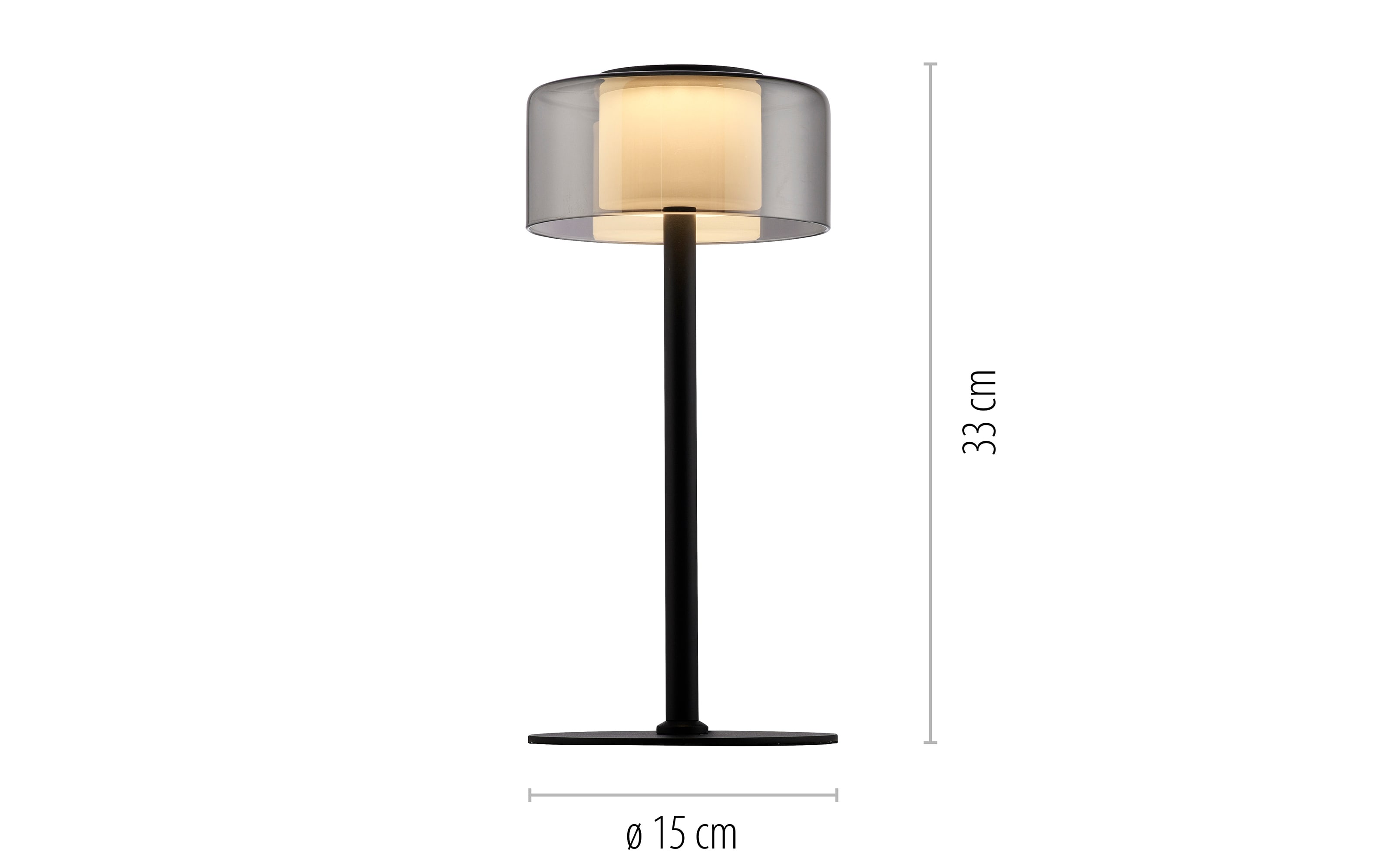 LED-Tischleuchte schwarz, inkl. Dimmfunktion 