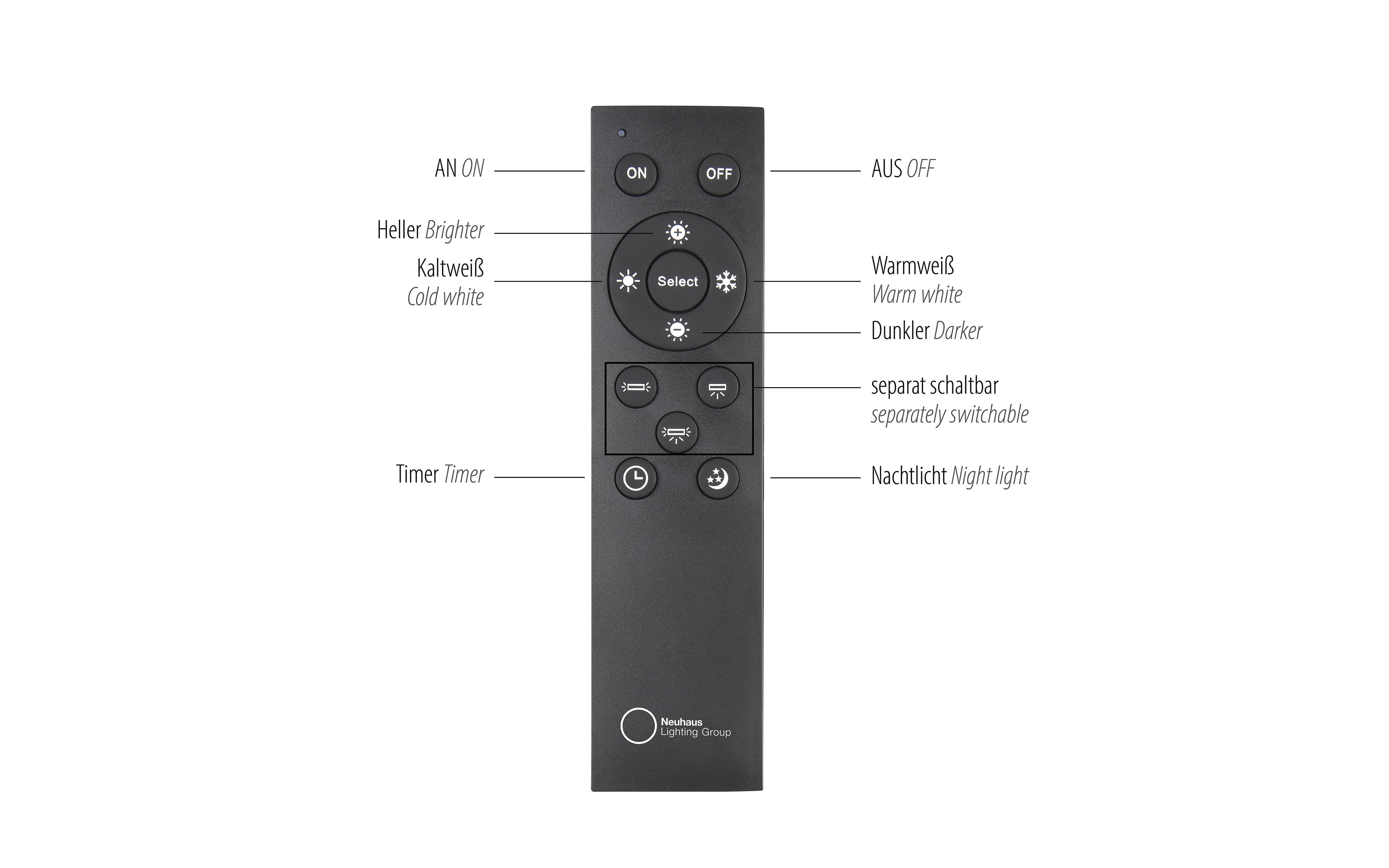 LED-Pendelleuchte Mondo Famera, holz/schwarz, 1-flammig, inkl. CCT und Fernbedienung