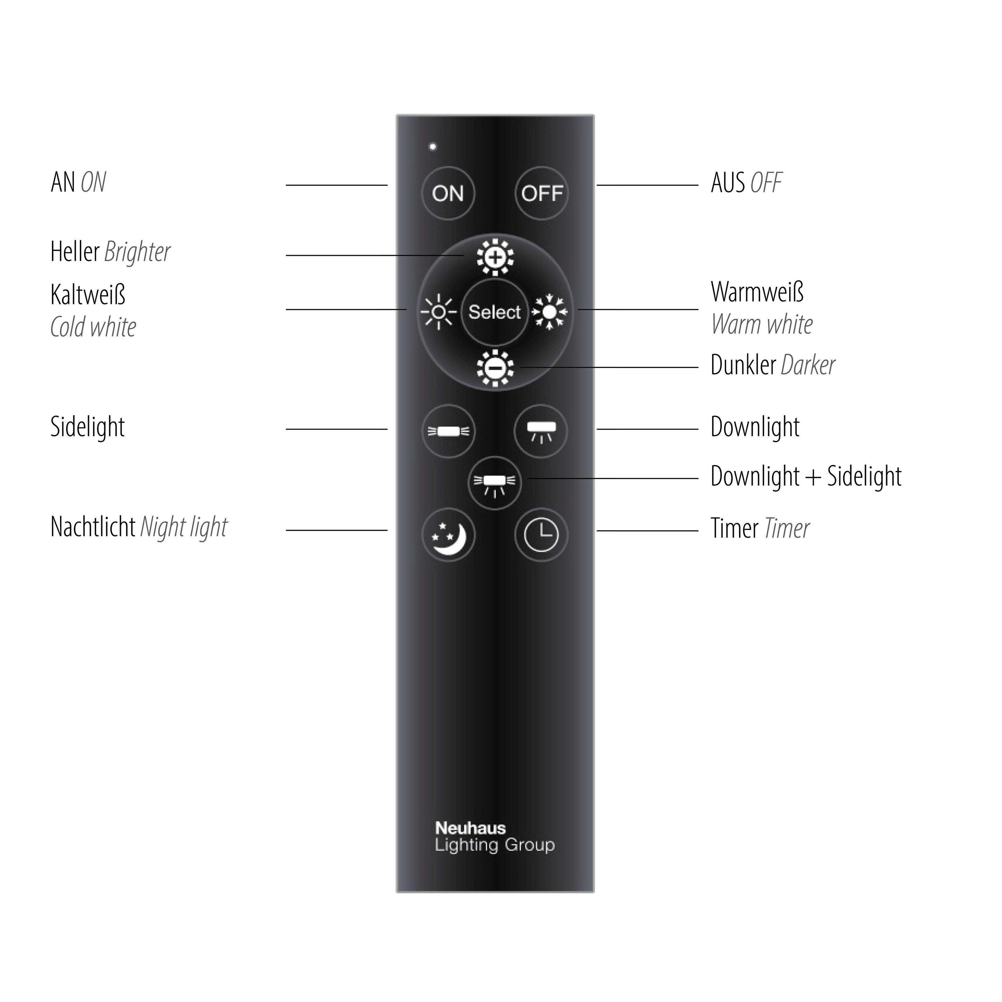 LED-Pendelleuchte Mondo Famera, holz/schwarz, 3-flammig, inkl. CCT und Fernbedienung