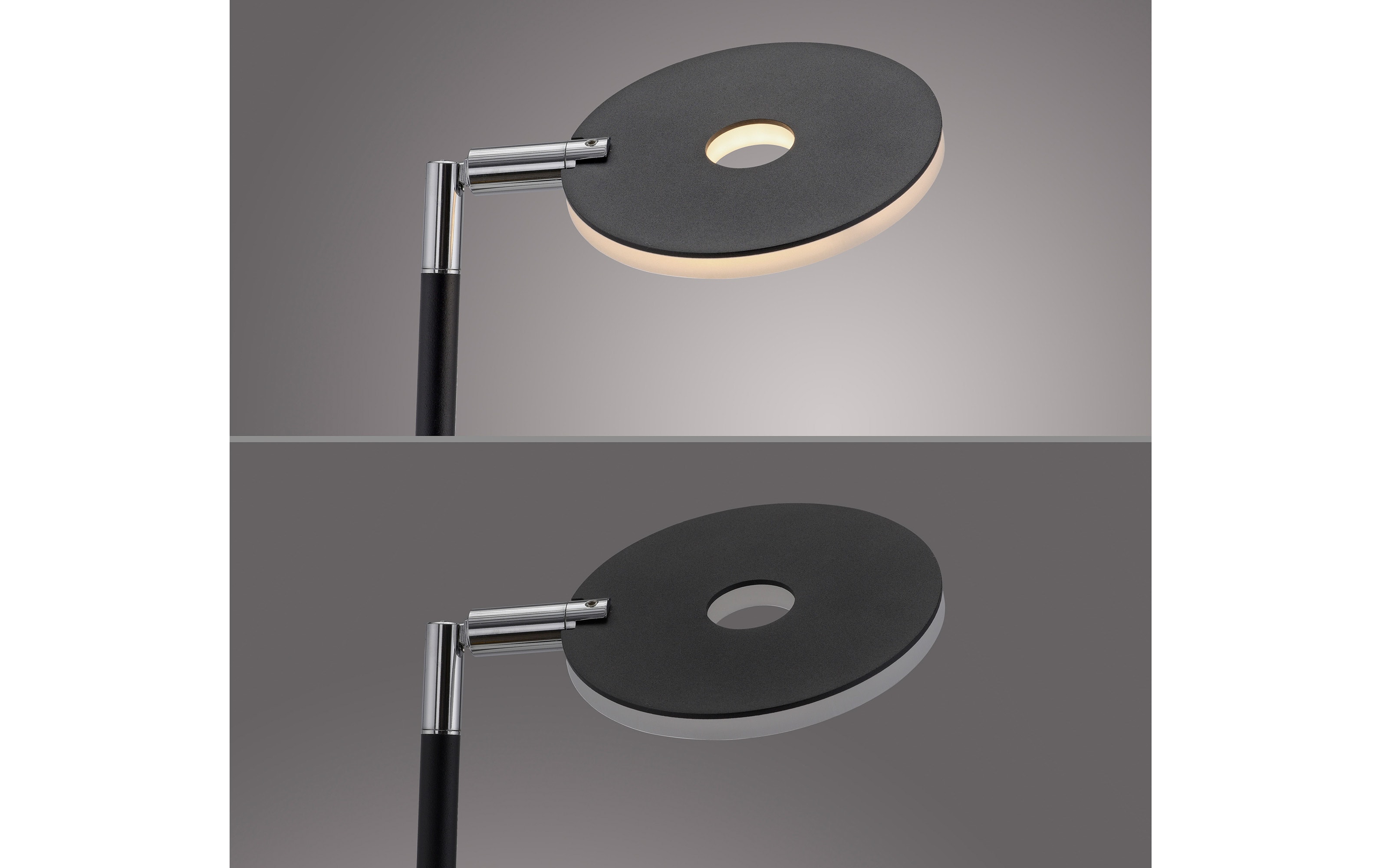 Akku-LED-Standleuchte Mondo Lumana, anthrazit, inkl. CCT und Memoryfunktion