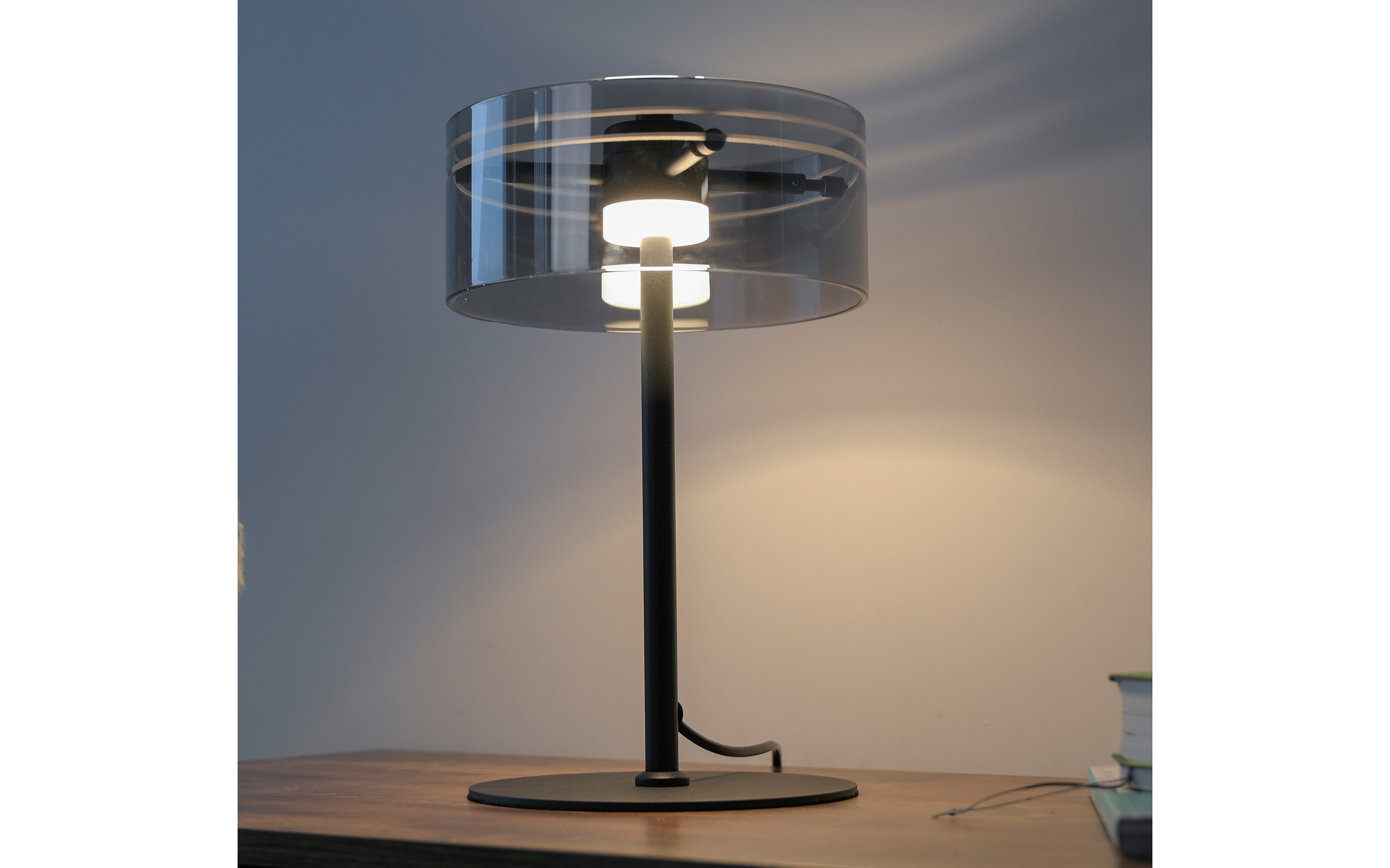 LED-Tischleuchte Mondo Karena, schwarz, inkl. Dimmfunktion