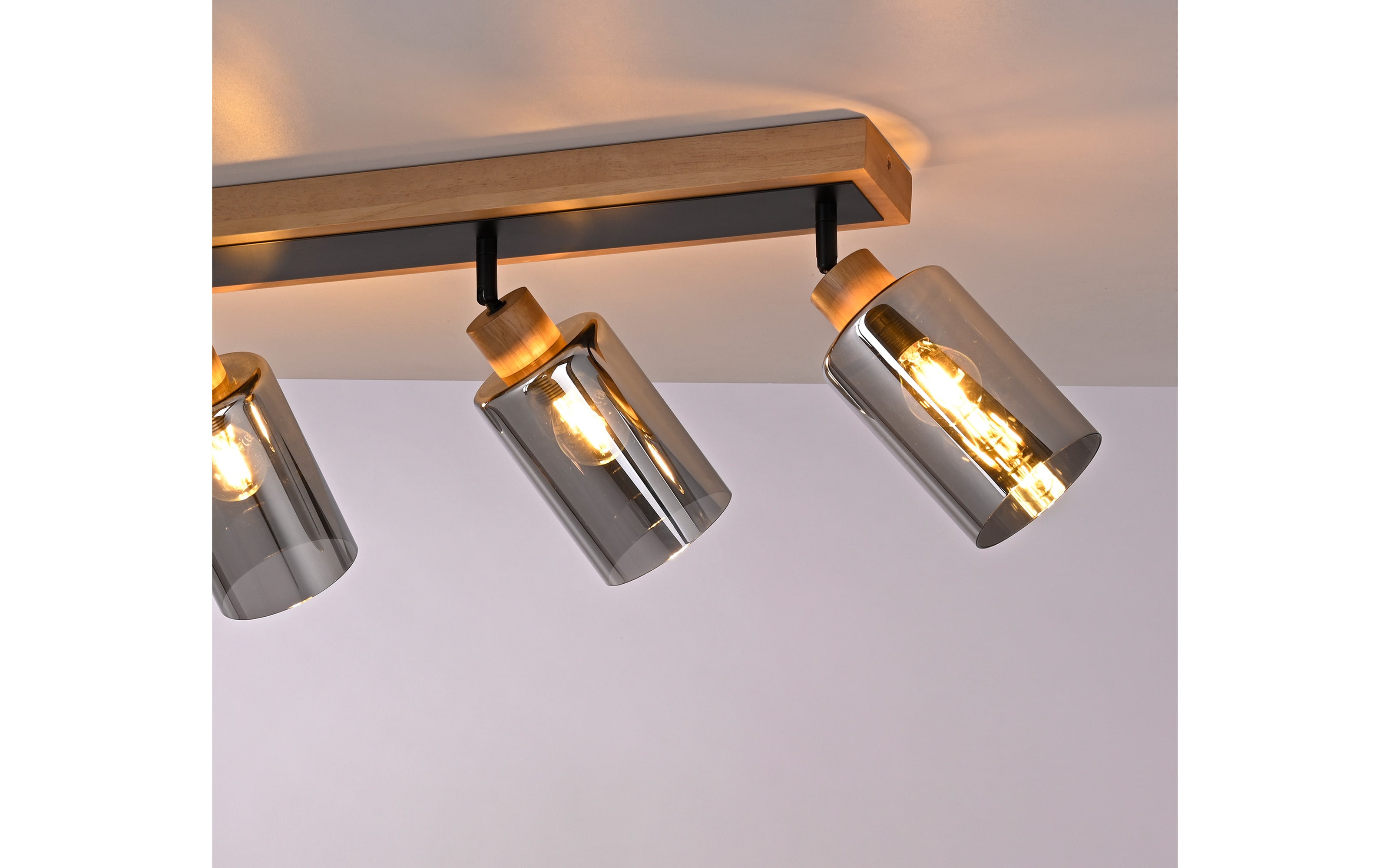 Deckenleuchte Monika, holz, 4-flammig