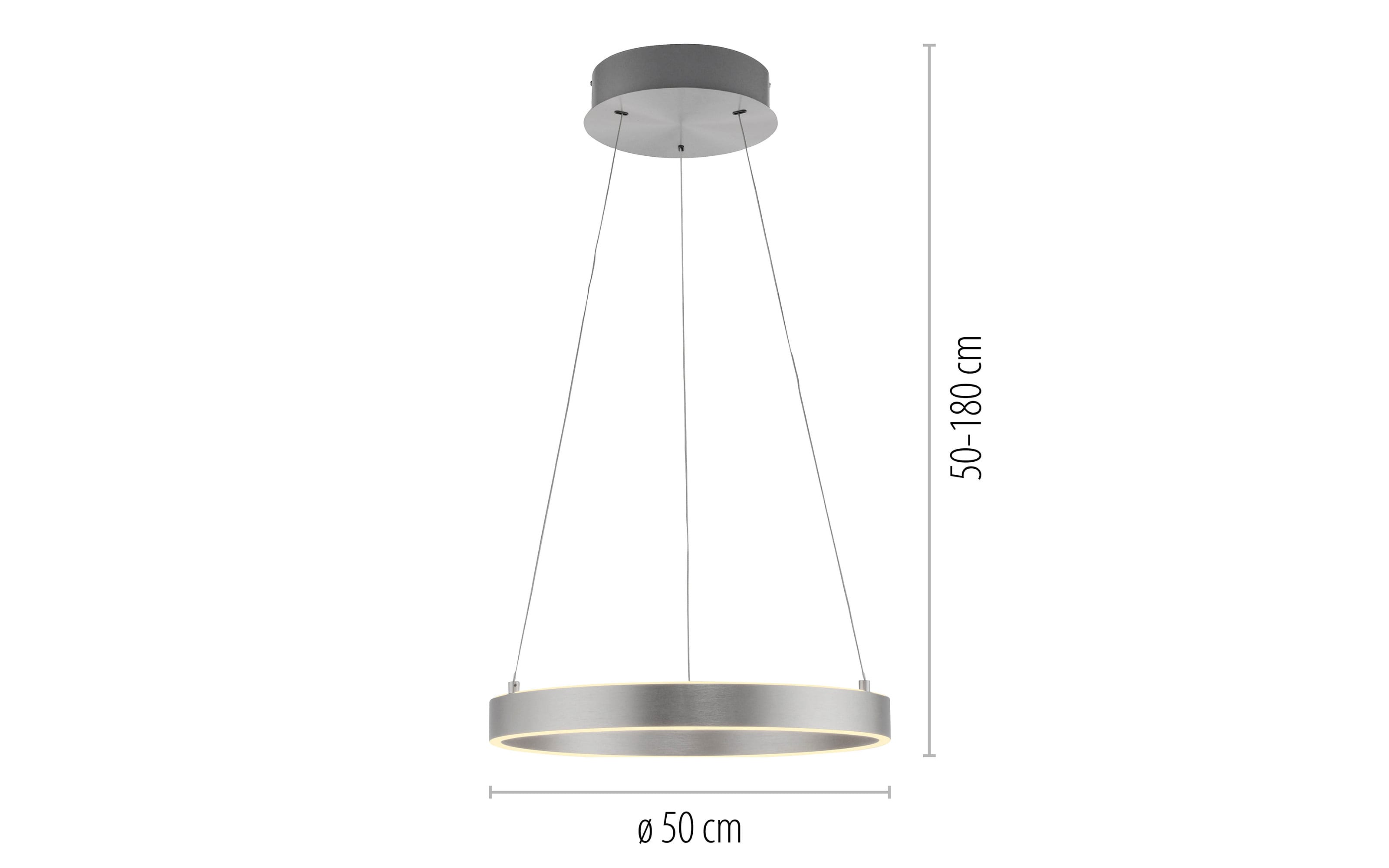 LED-Pendelleuchte Anillo, stahl, inkl. CCT und Memoryfunktion