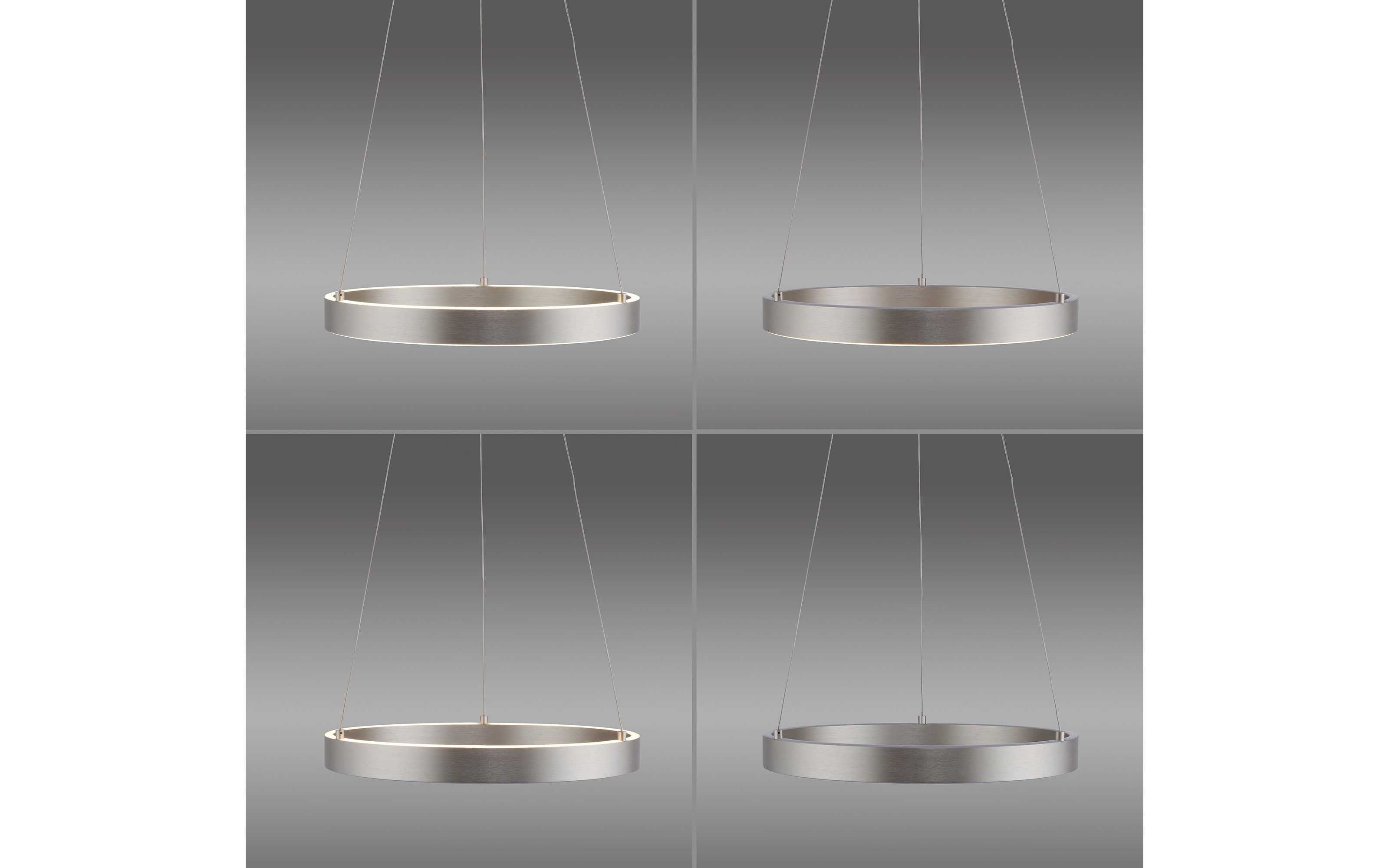 LED-Pendelleuchte Anillo, stahl, inkl. CCT und Memoryfunktion