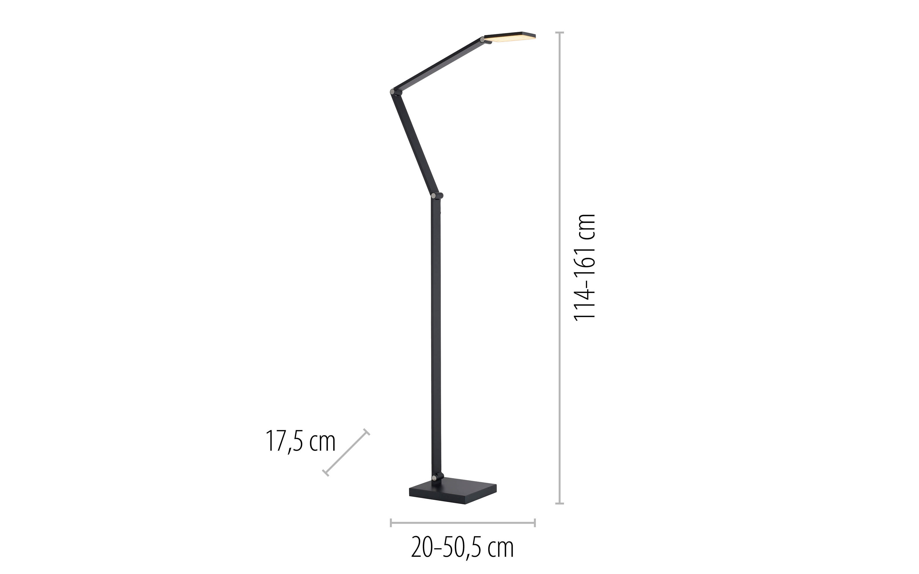 LED-Stehleuchte Samsky, grau, inkl. CCT Funktion
