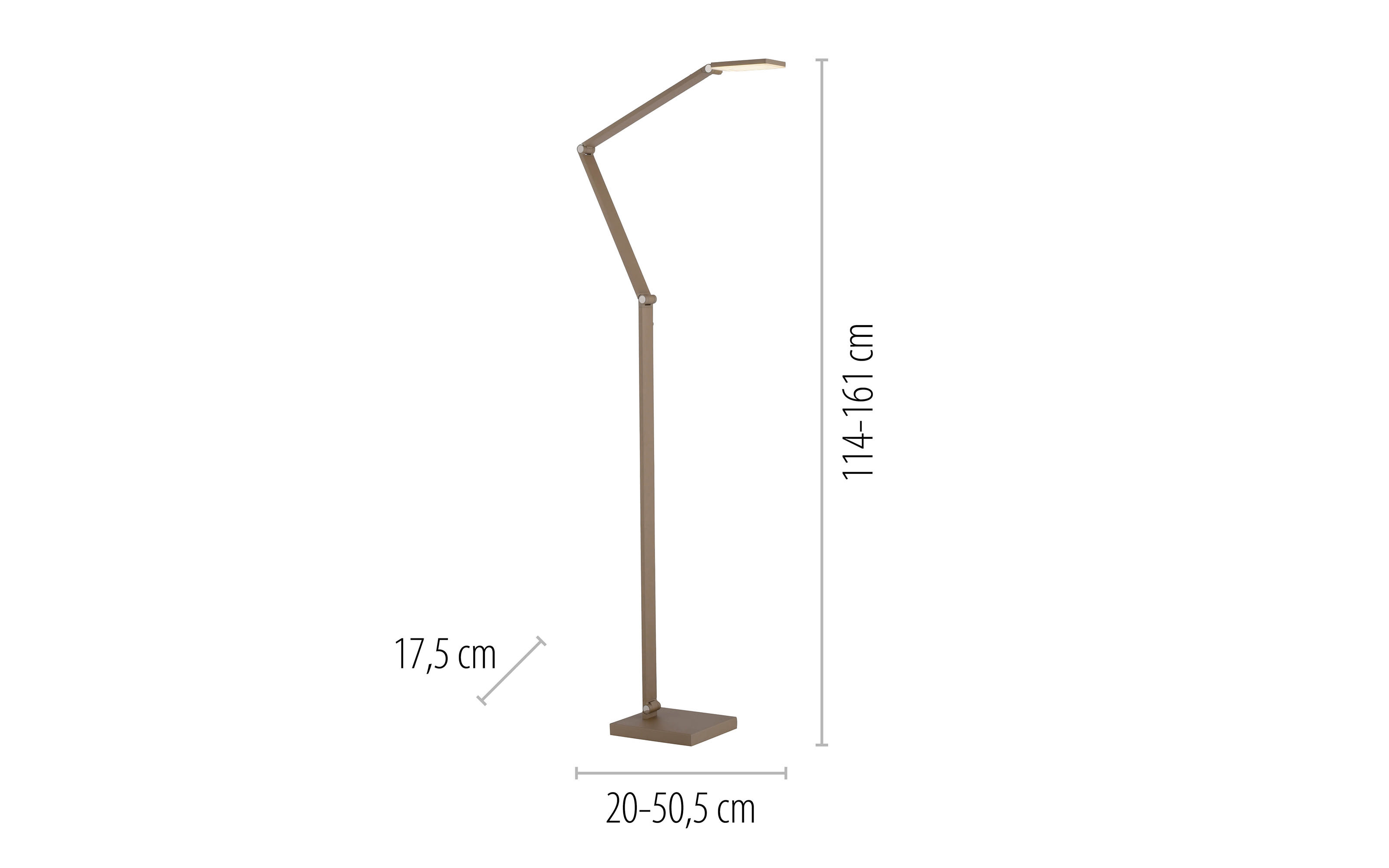 LED-Stehleuchte Samsky, bronze, inkl. CCT Funktion