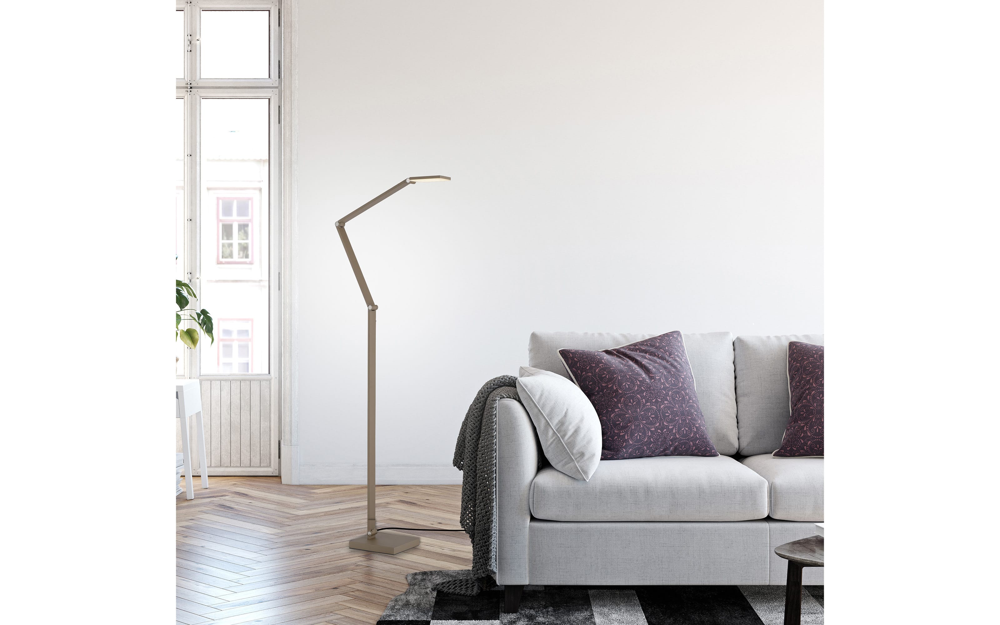 LED-Stehleuchte Samsky, bronze, inkl. CCT Funktion