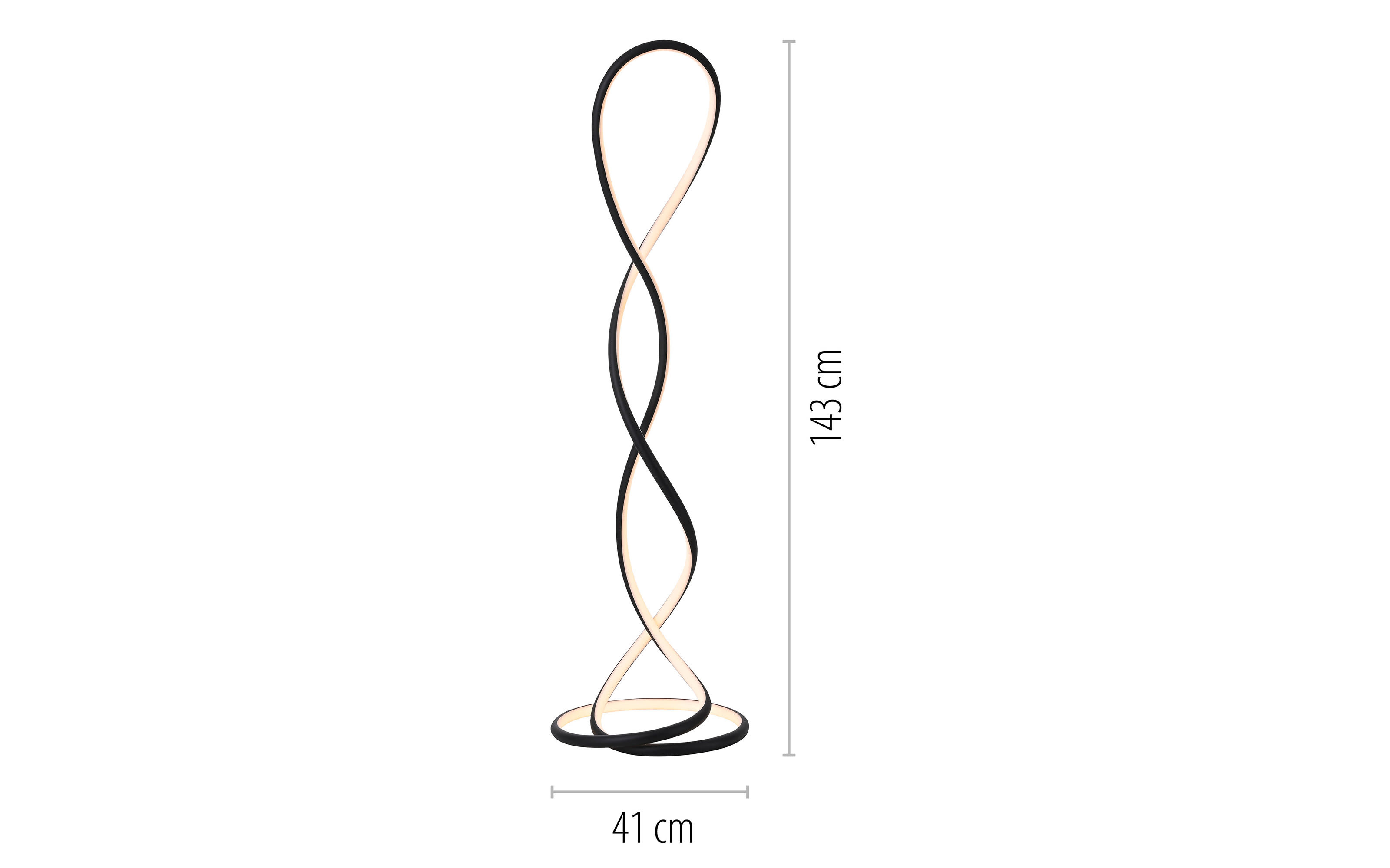 Stehleuchte Twist, schwarz
