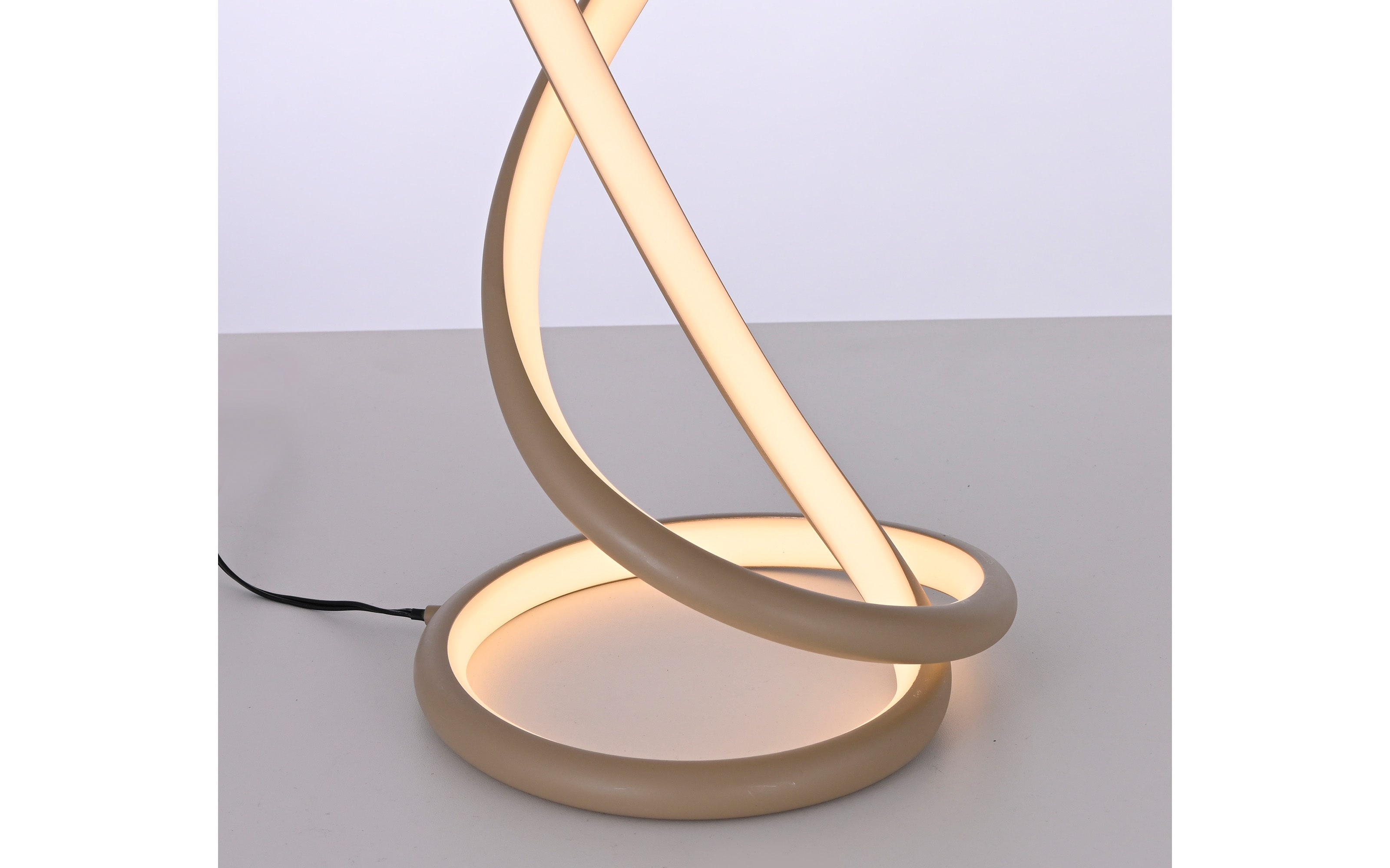 Tischleuchte Twist, sandfarbig, inkl. Dimmfunktion