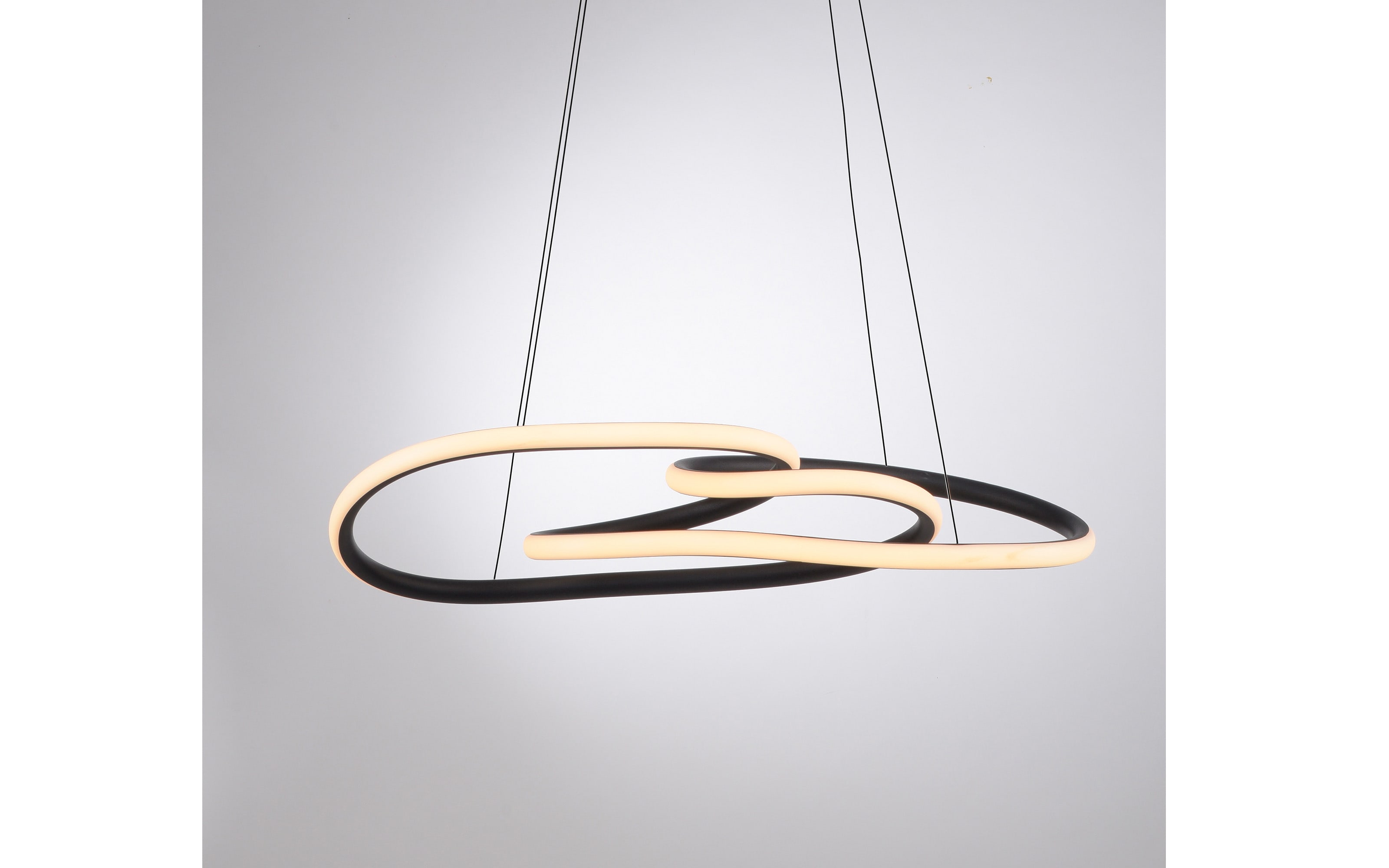 LED-Pendelleuchte Twist, schwarz, inkl. Memoryfunktion