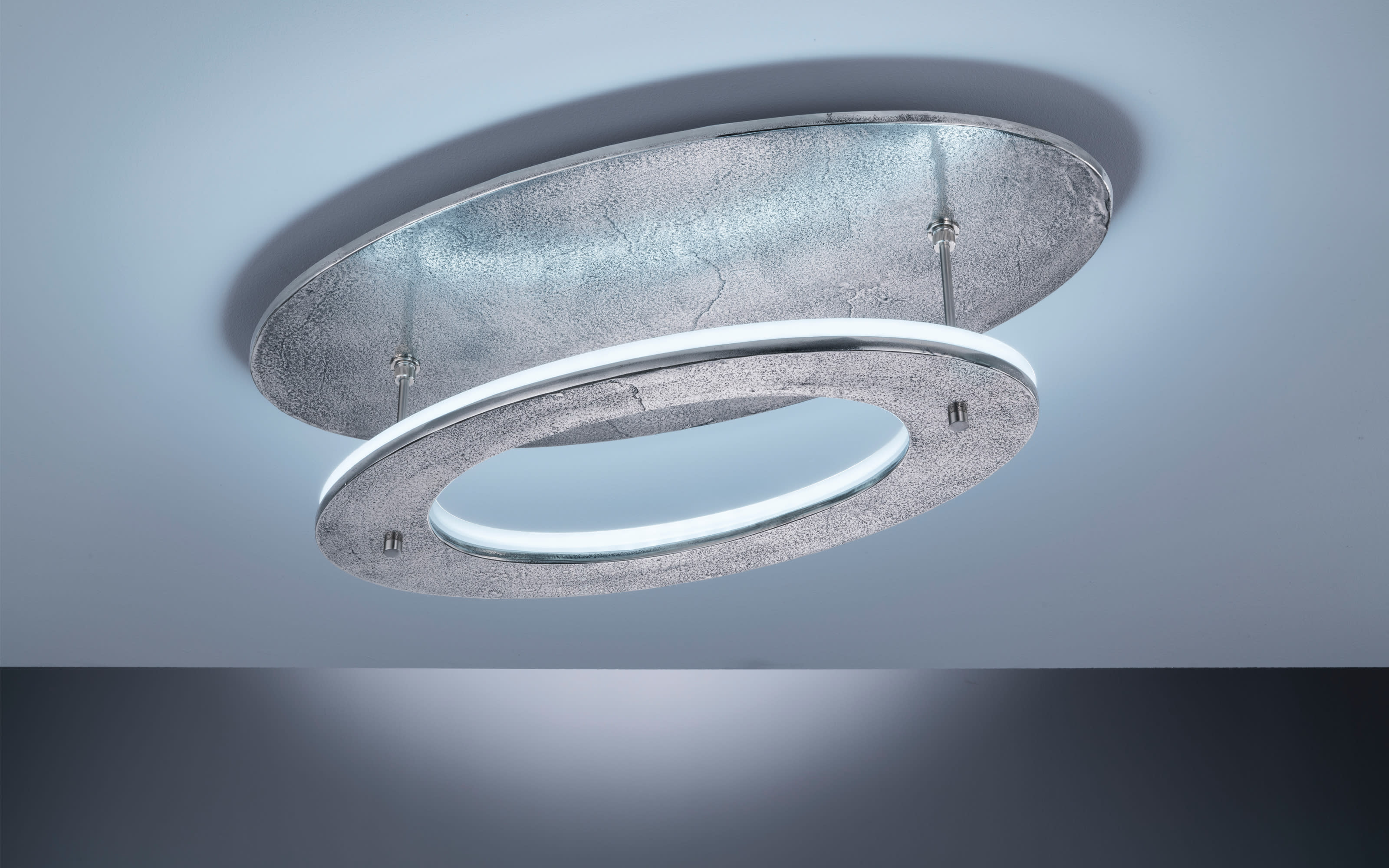 LED-Deckenleuchte Shine Alu
