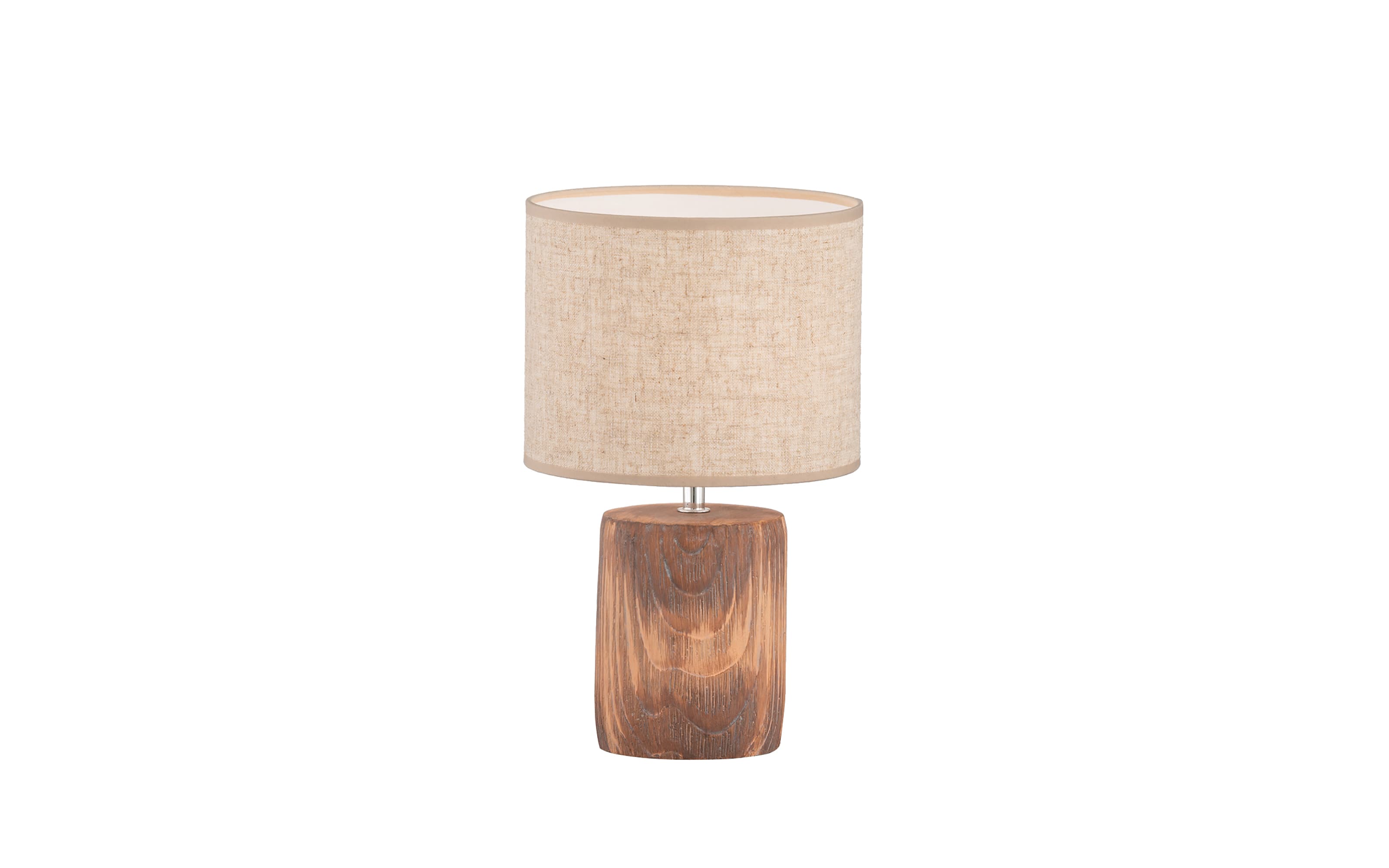 Tischleuchte Malik, holzfarbig/sand, 35 cm