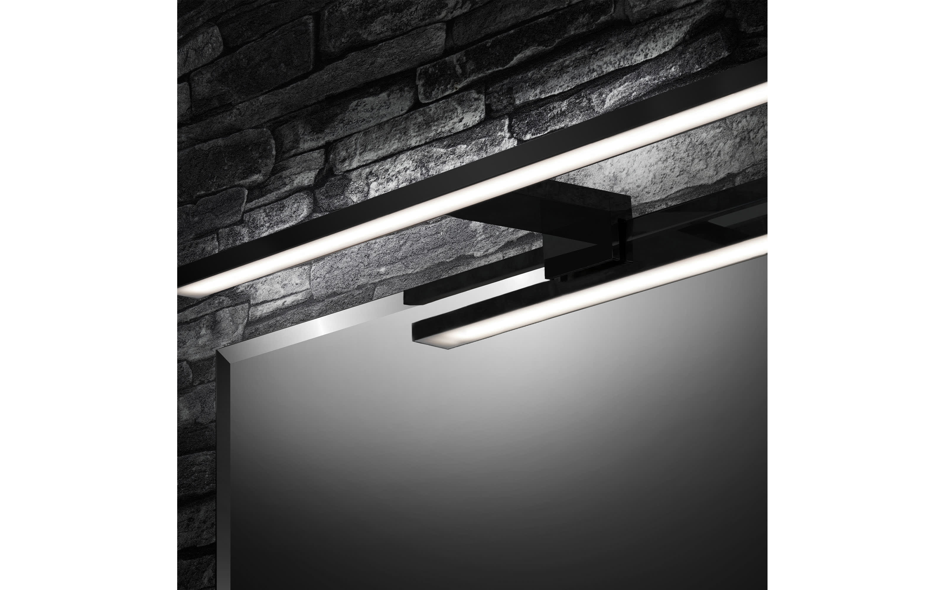 LED-Wandleuchte/Spiegelleuchte Dun, schwarz, 60 cm