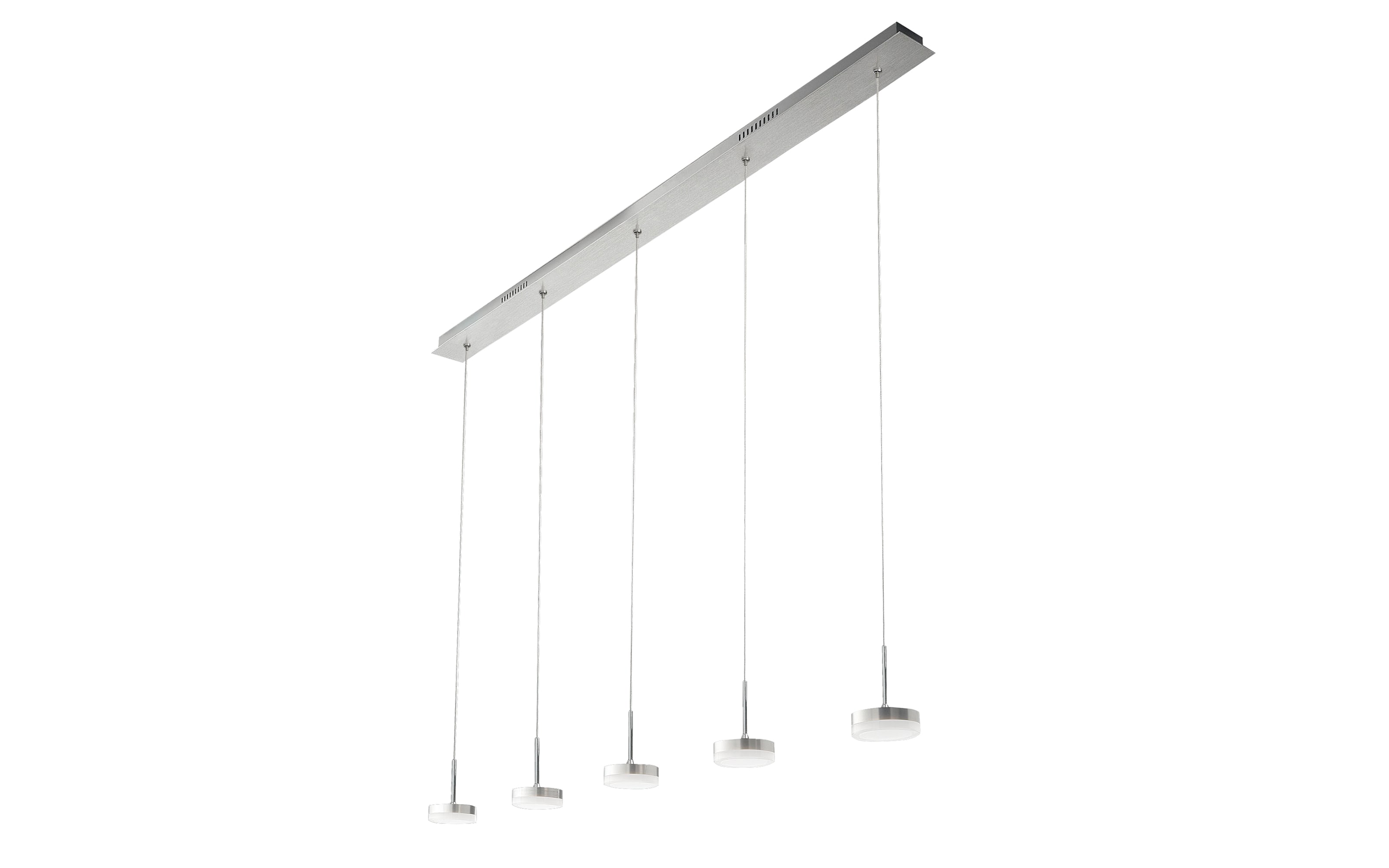 LED-Pendelleuchte Dunk, aluminium gebürstet, 136 cm