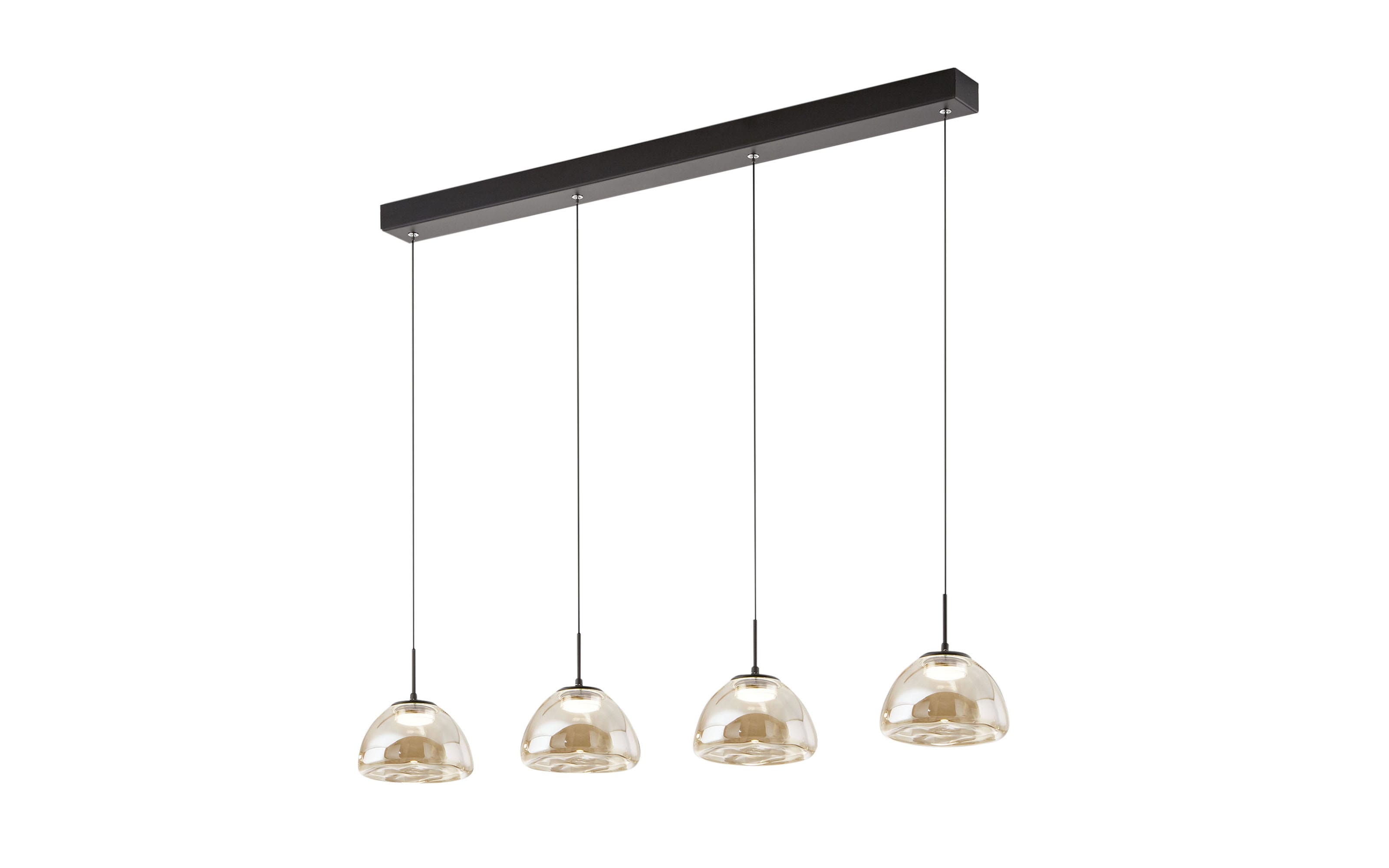 LED-Pendelleuchte Lucille, cognac, 4-flammig, inkl. CCT Funktion