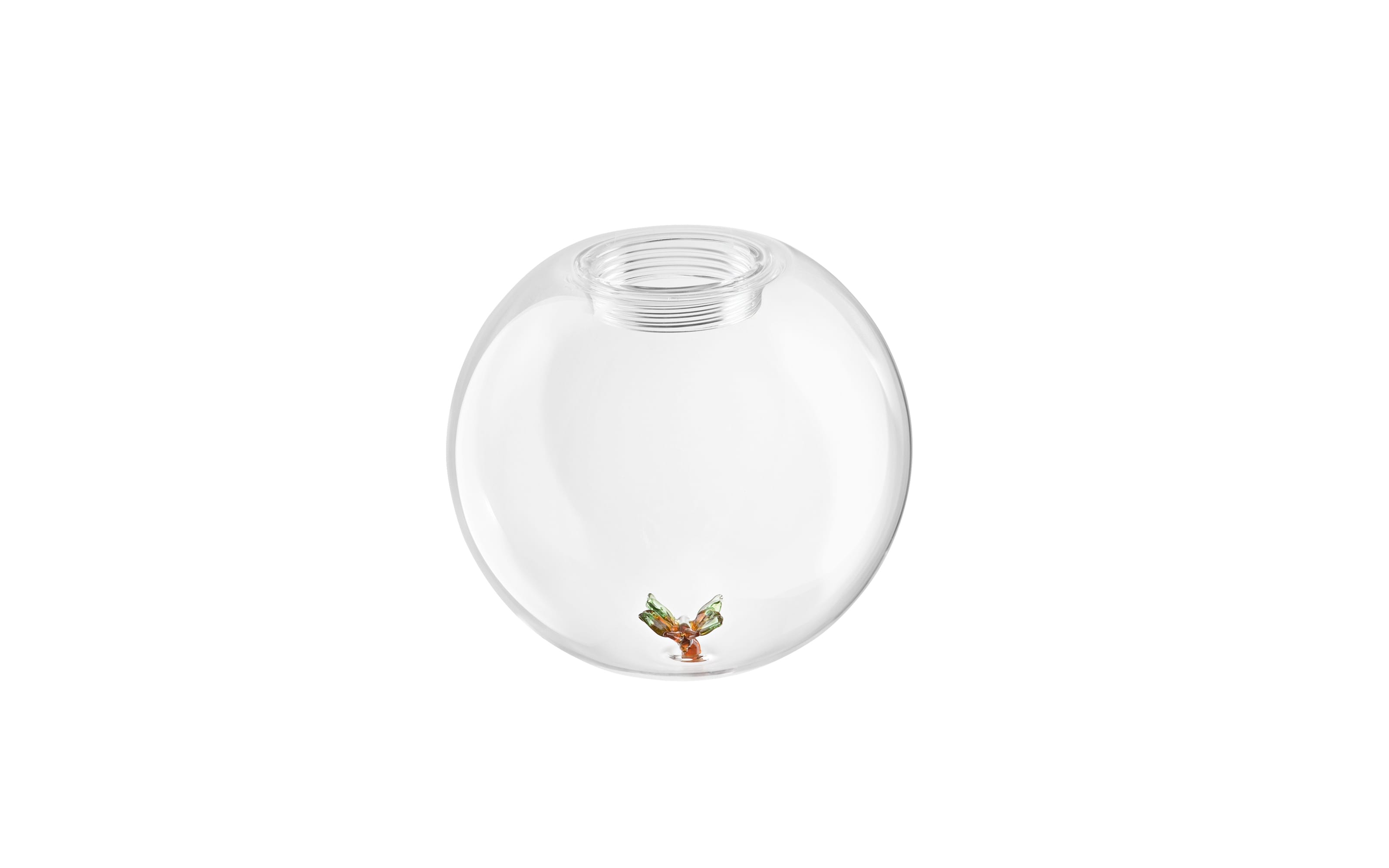 Glaskugel Kit Luci, transparent/Schmetterling, 15 cm 